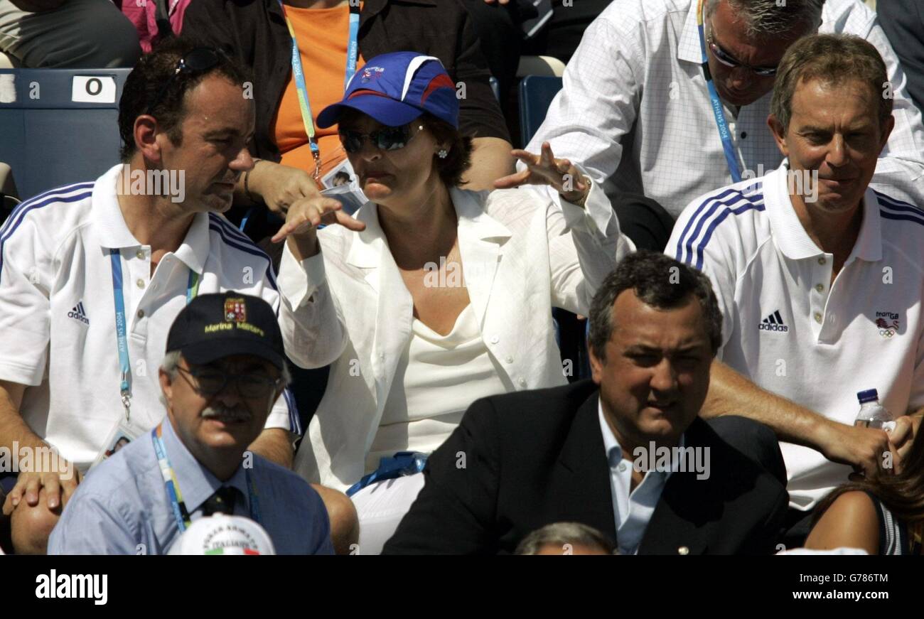 OLYMPICS 2004 Tony and Cherie Blair Stock Photo - Alamy