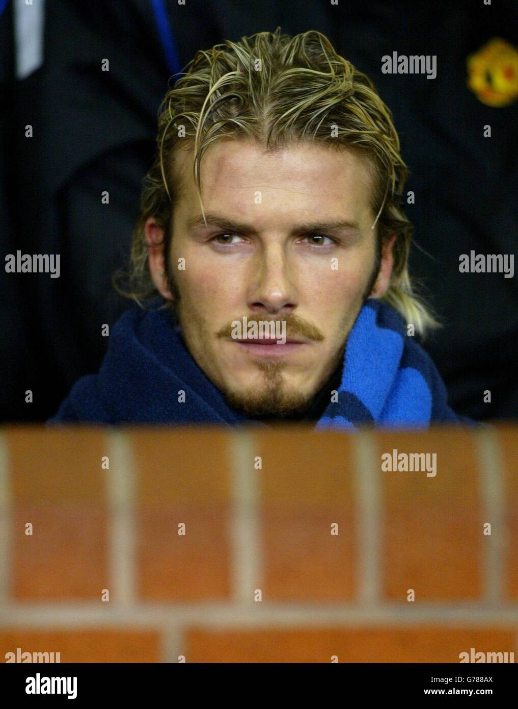 Manchester uniteds david beckham starts the game on the bench hires stock photography and
