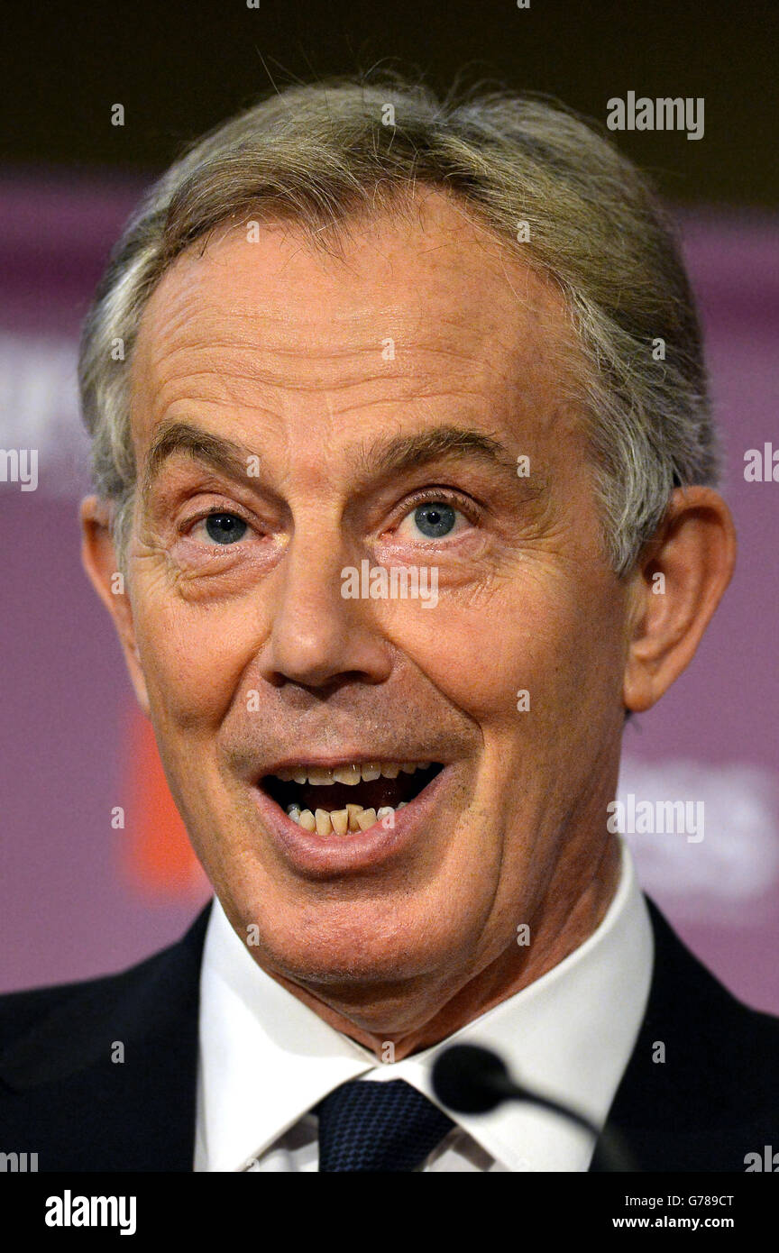 Former Prime Minister Tony Blair as he delivers Progress' inaugural