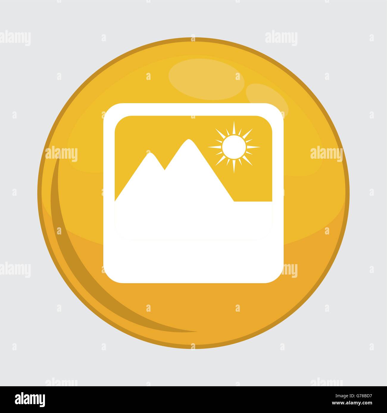 picture button icon. Social media design. vector graphic Stock Vector ...