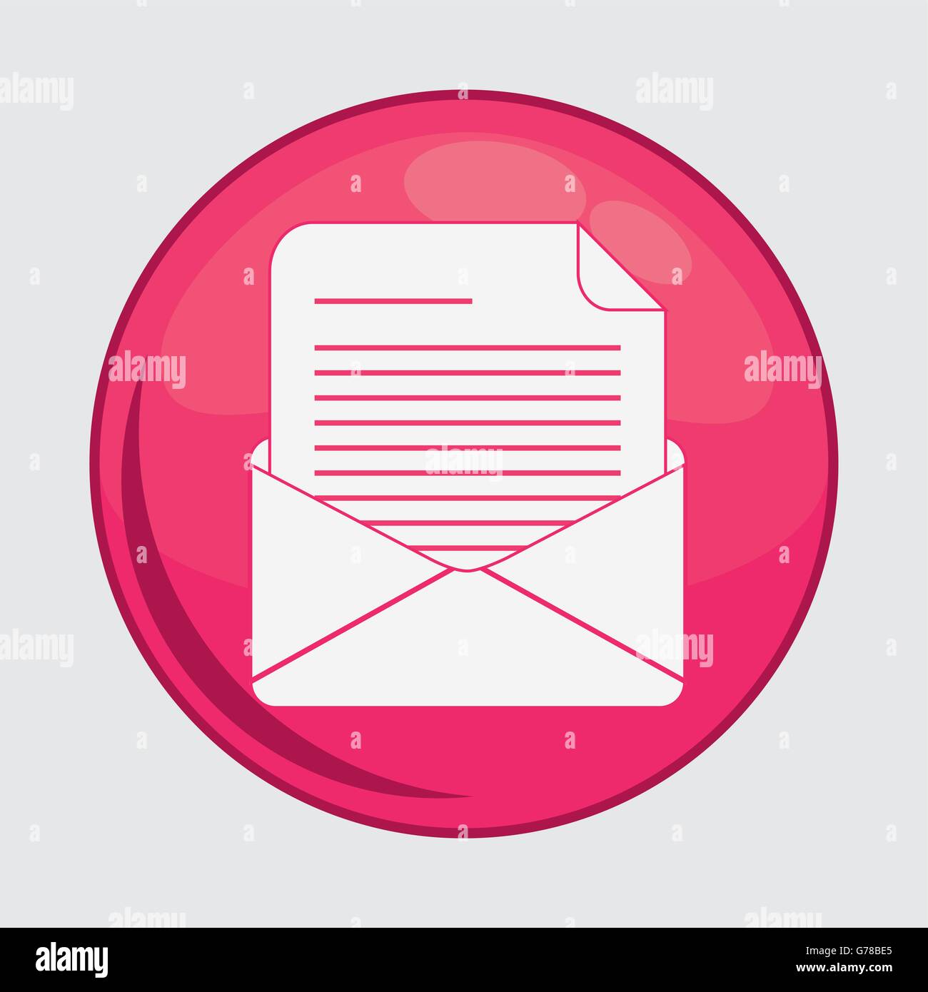envelope button icon. Social media design. vector graphic Stock Vector ...
