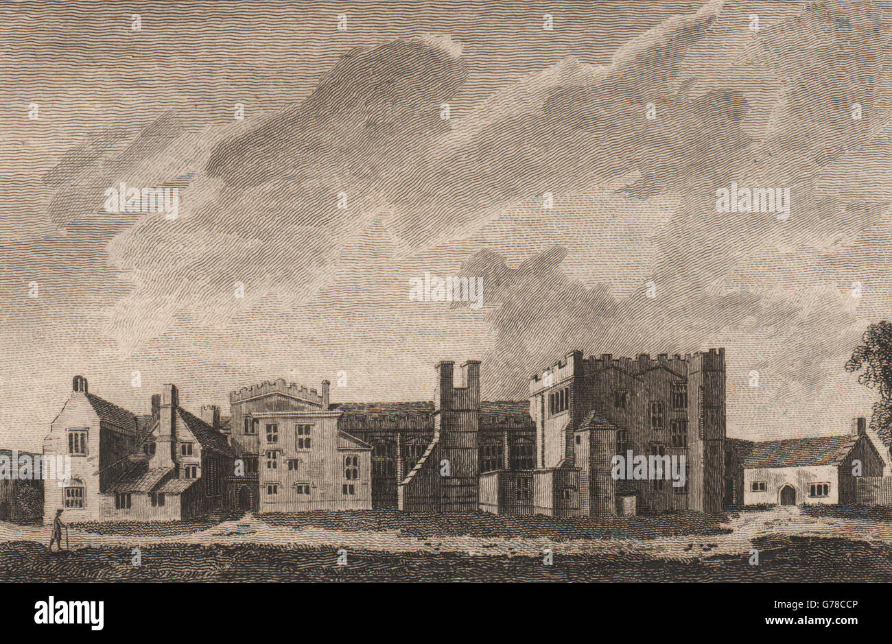 FORD ABBEY, Devonshire. GROSE, antique print 1776 Stock Photo