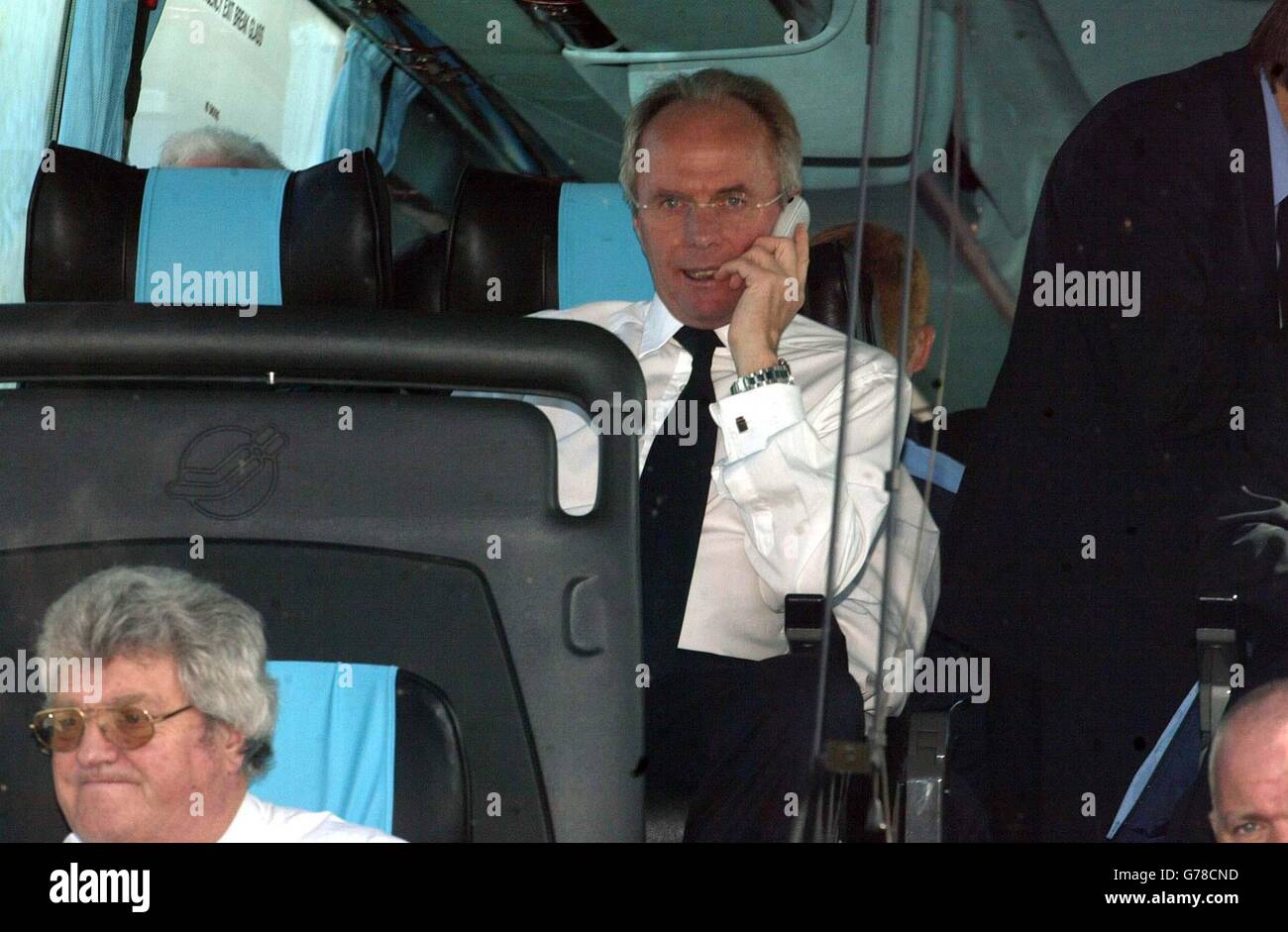 England manager Sven-Goran Eriksson at Newcastle airport following ...