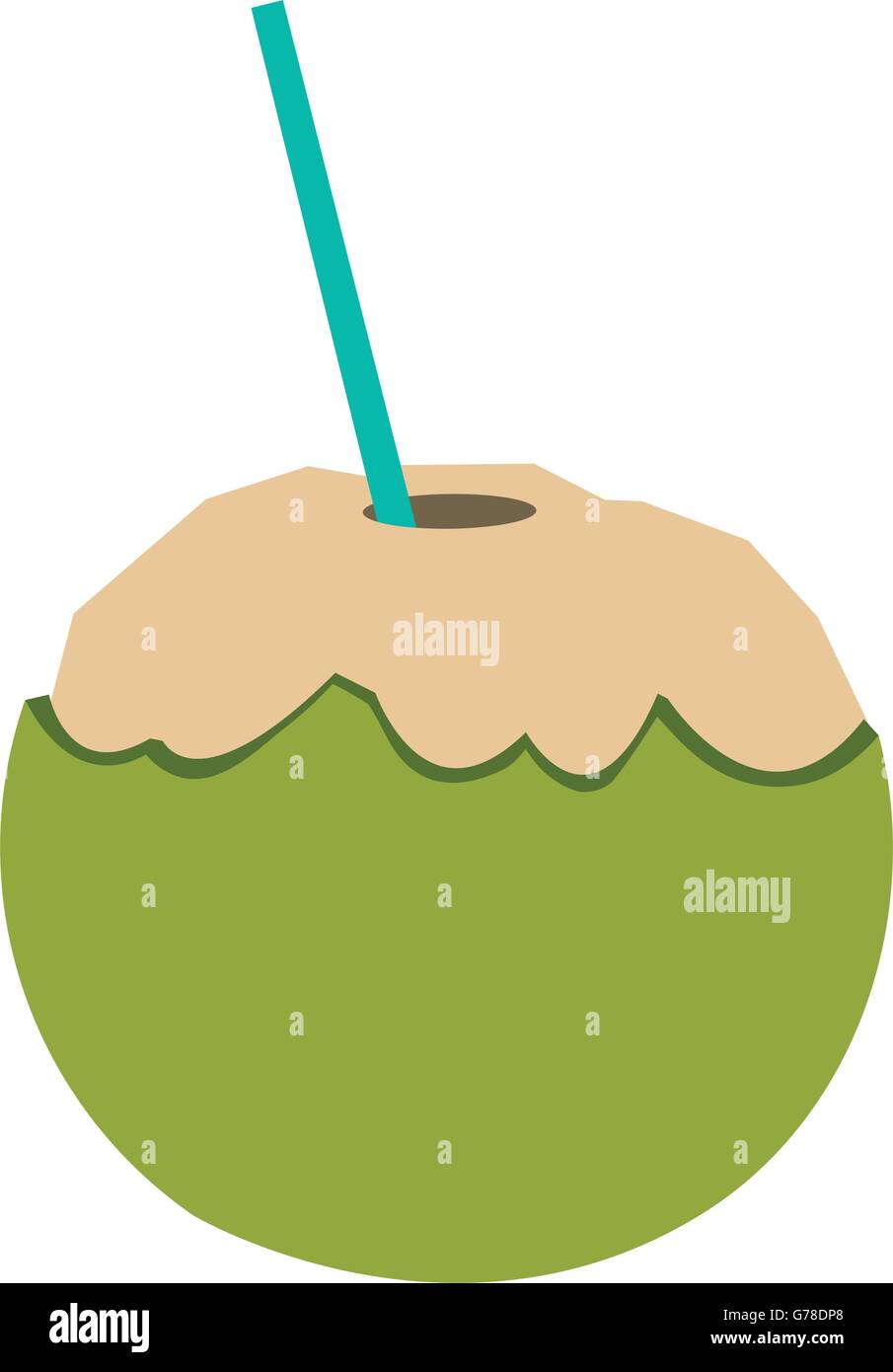 coconut cocktail icon Stock Vector Image &amp; Art - Alamy