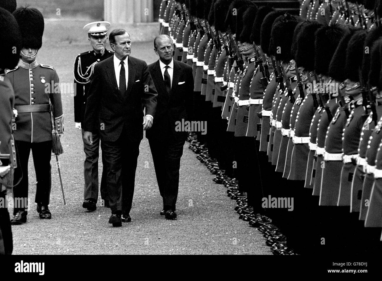 Politics - George HW Bush Visit - Buckingham Palace, London Stock Photo