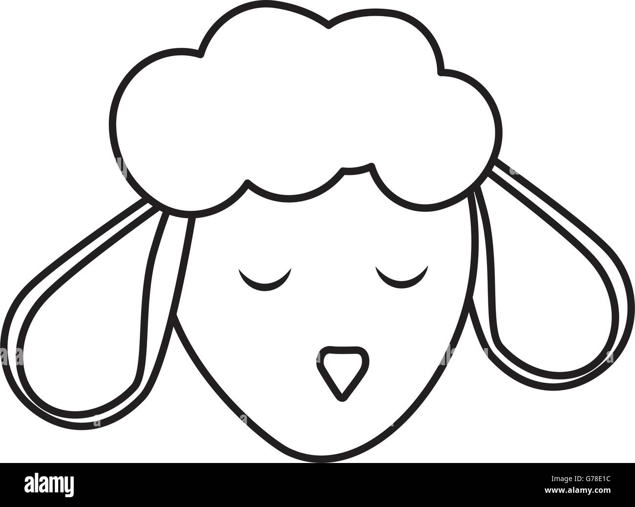 Sheep icon. Cute animal design. Vector graphic Stock Vector Image & Art ...