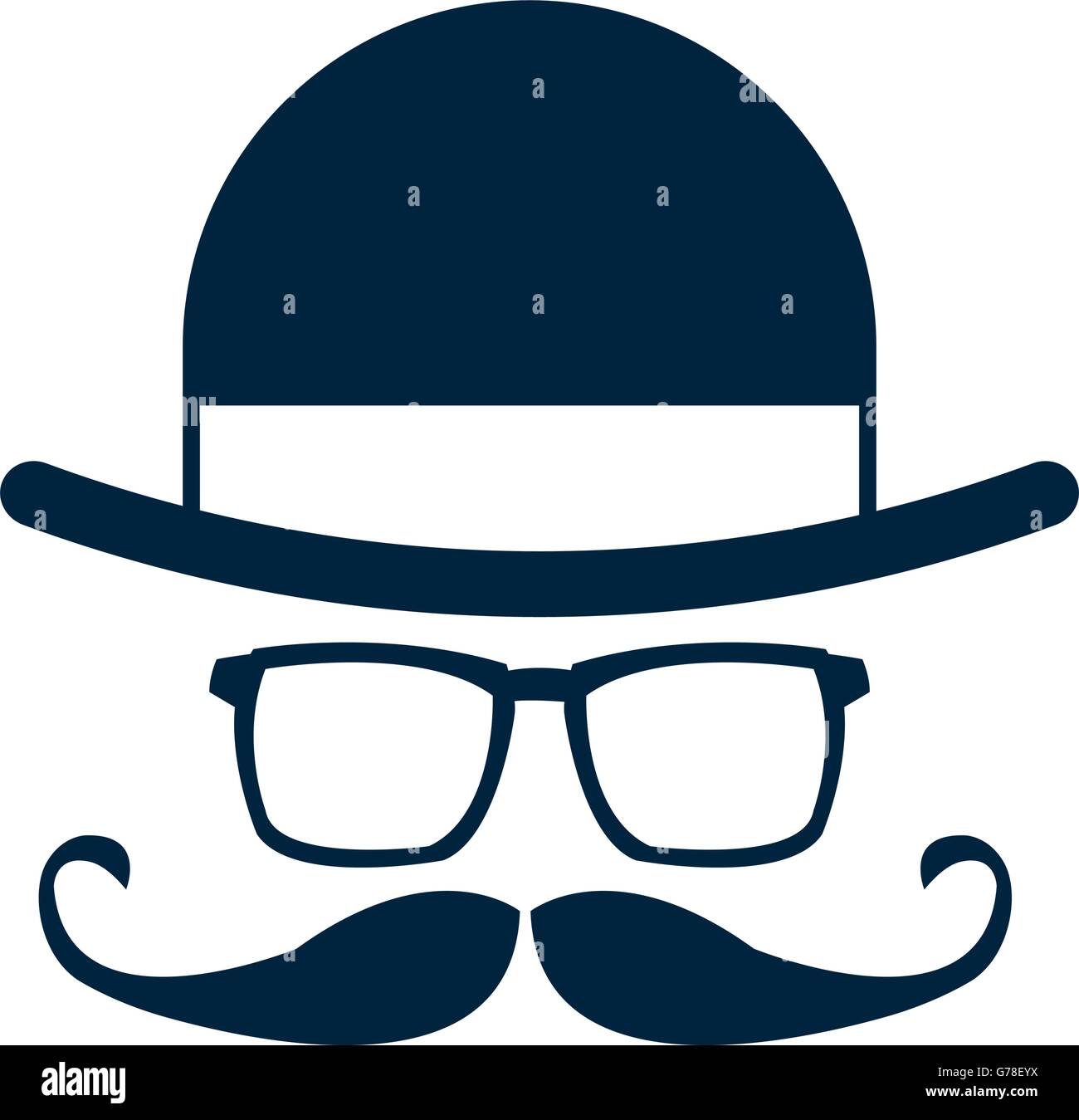 hat glasses mustache icon Stock Vector Image & Art Alamy