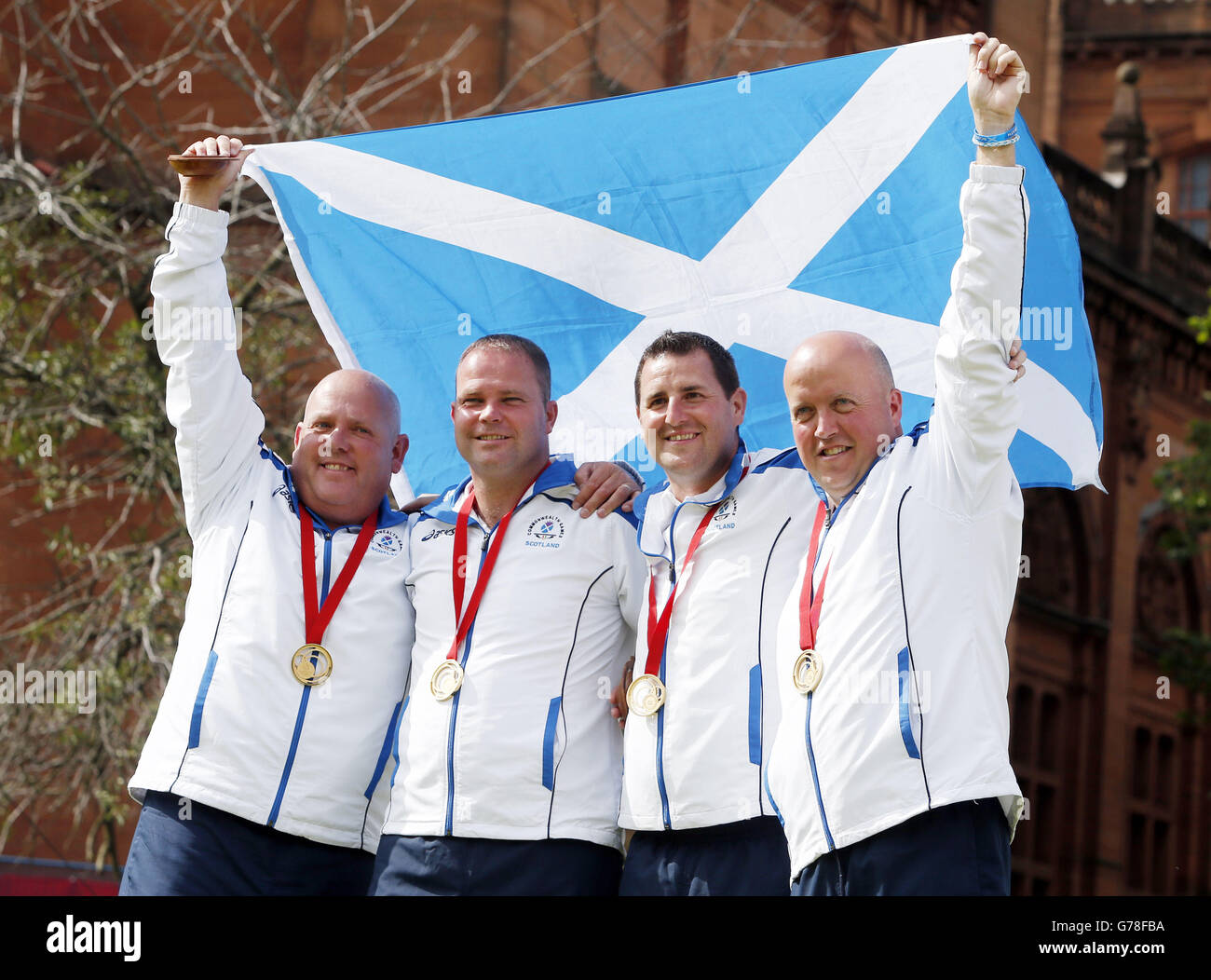 Scotland's (left-right) Alex Marshall, Paul Foster, Neil ...