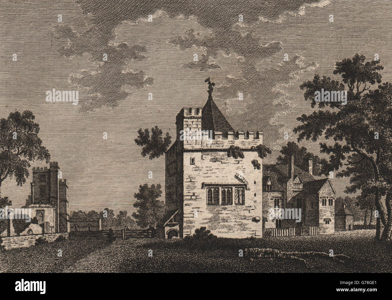 STANTON HARCOURT. The old kitchen. Oxfordshire. GROSE, antique print