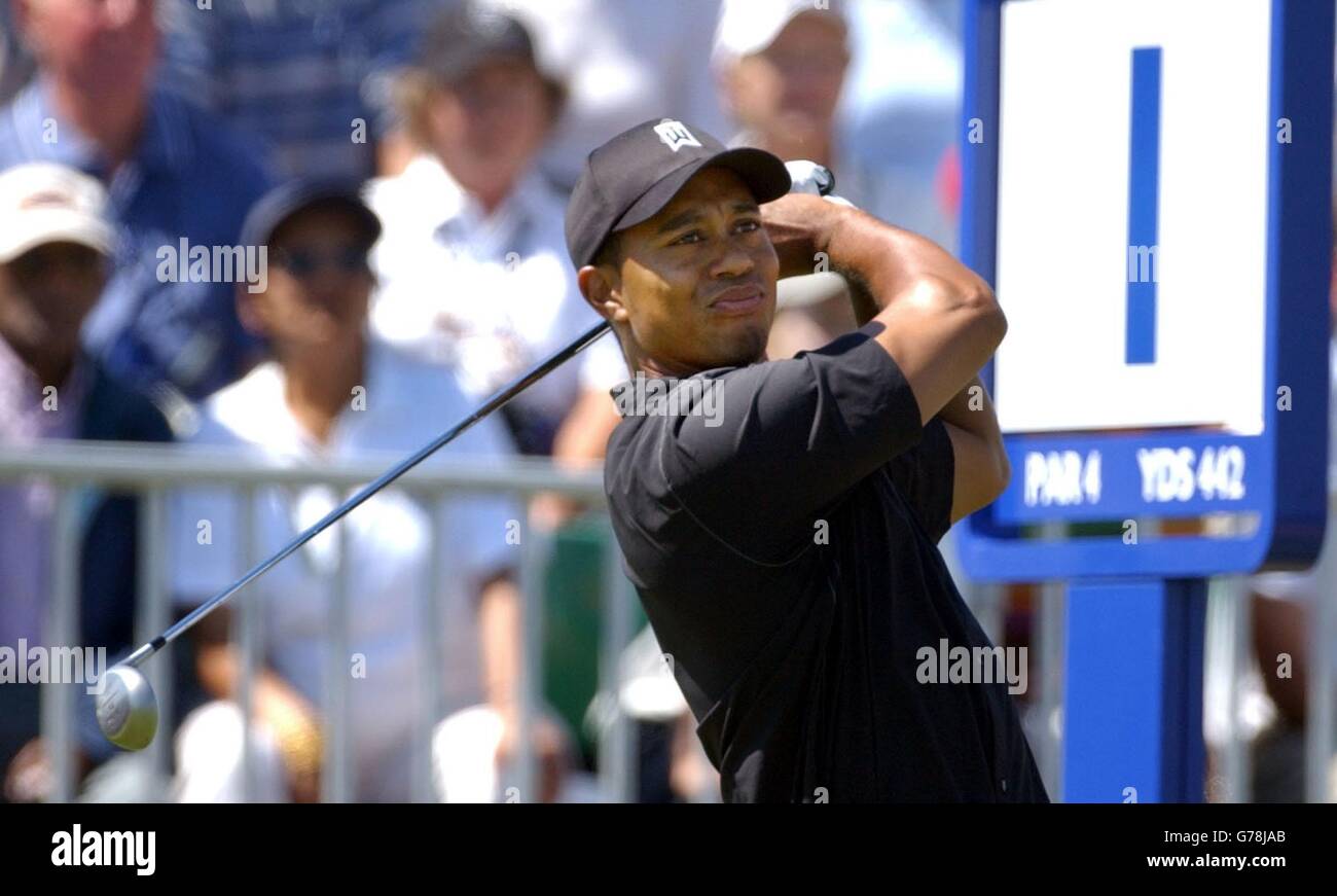 Tiger Woods The Open Stock Photo Alamy