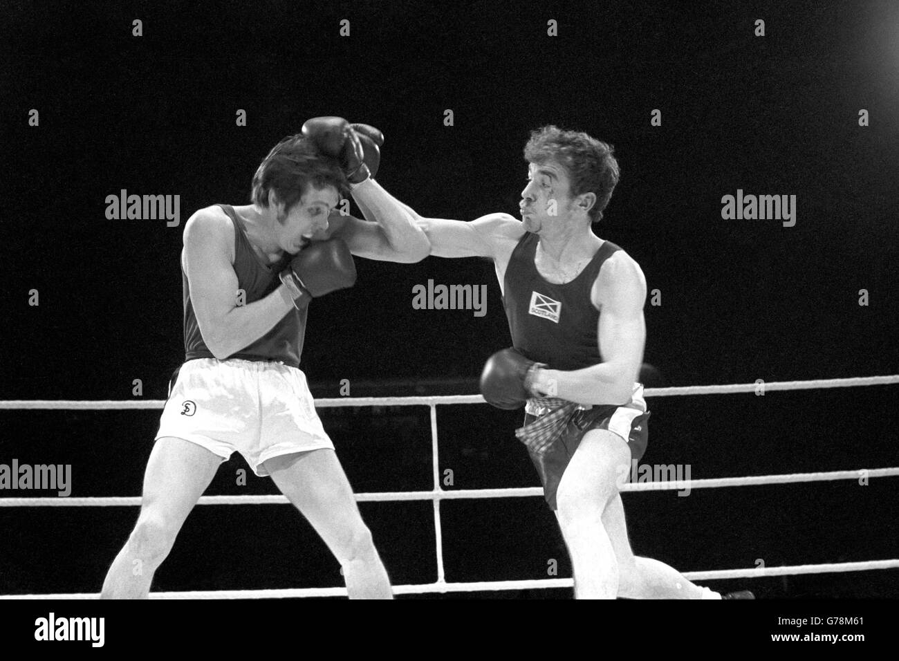 Lightmiddleweight boxer Tom Imrie (right), from Buccleuch, who is in Scotland's team for the