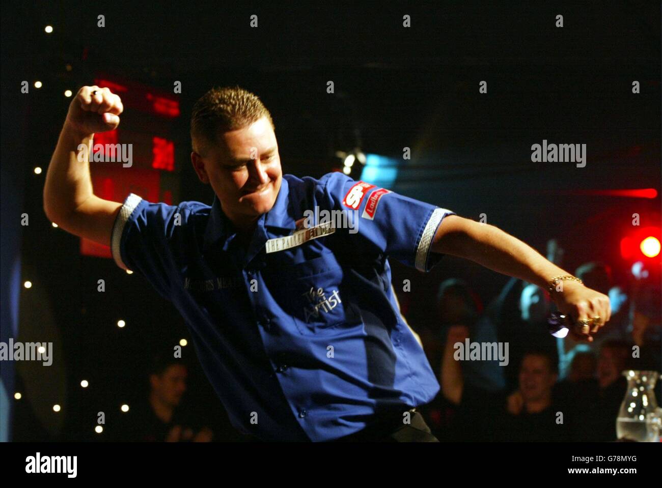 England's Kevin Painter celebrates his quarterfinal victory over Wales