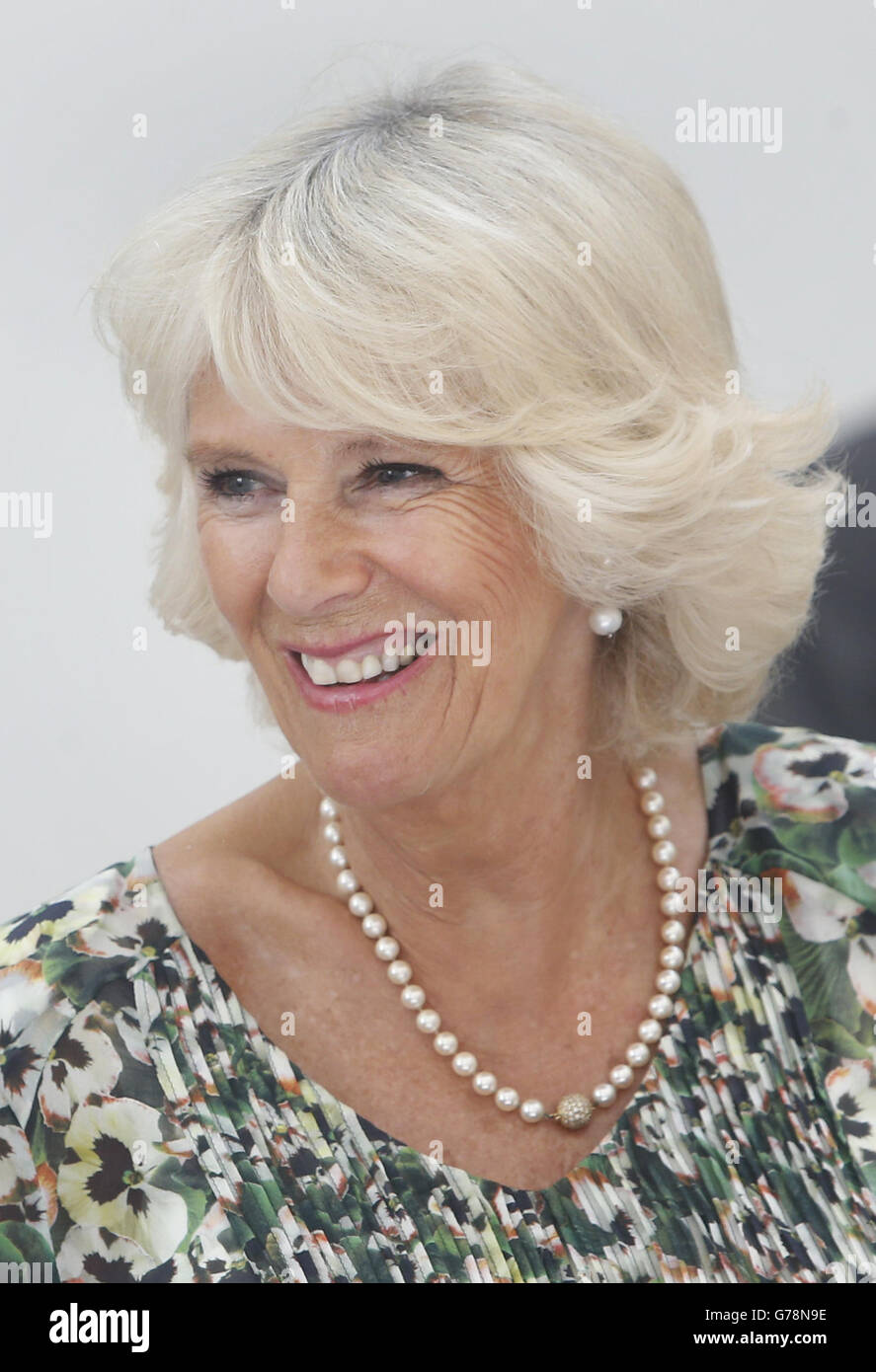 The Duchess of Cornwall during a visit to the Scottish Ballet Headquarters at the Tramway complex in Glasgow, Scotland. Stock Photo