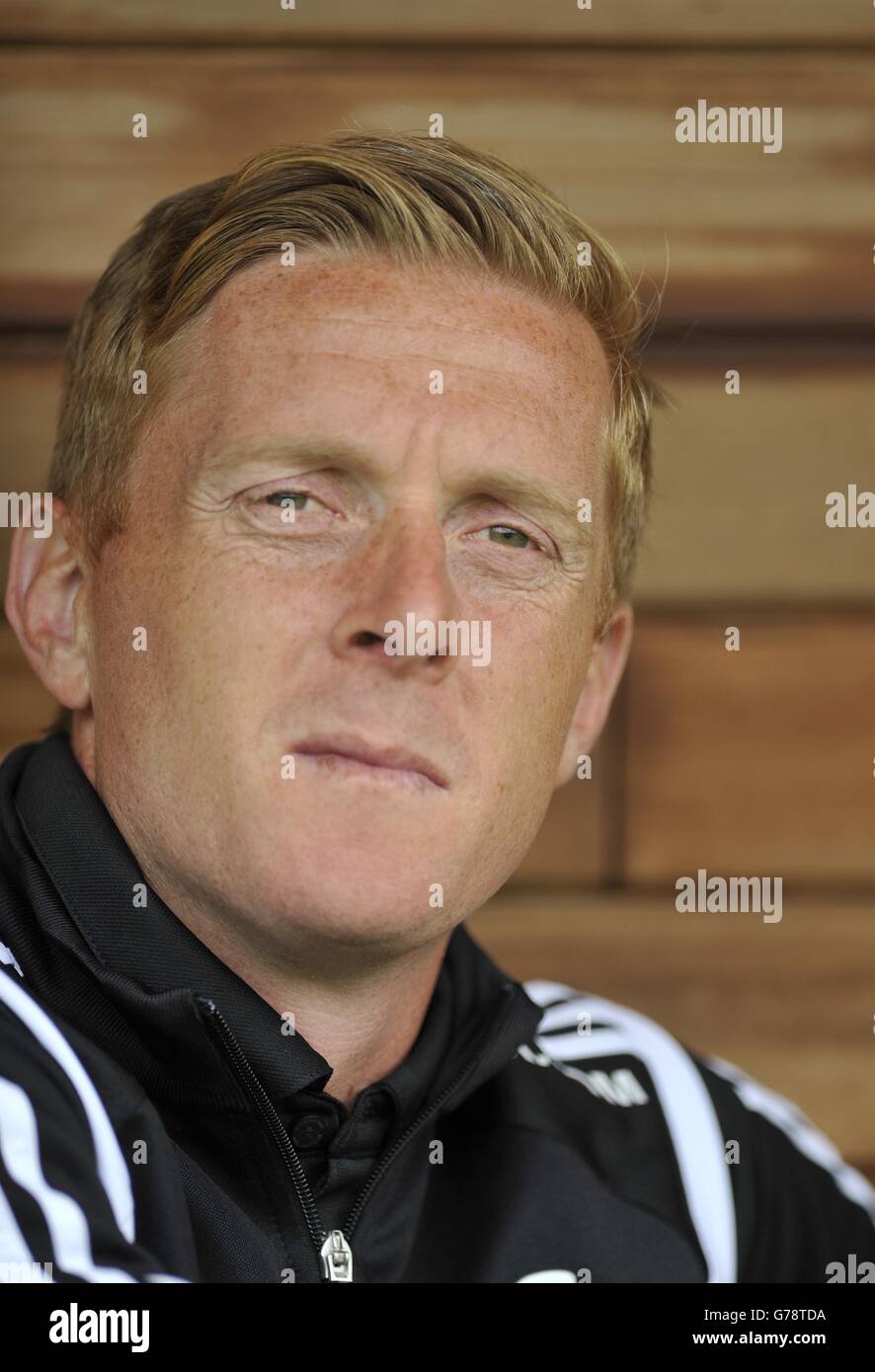 Swansea city manger gary monk pre friendly match home park hires stock