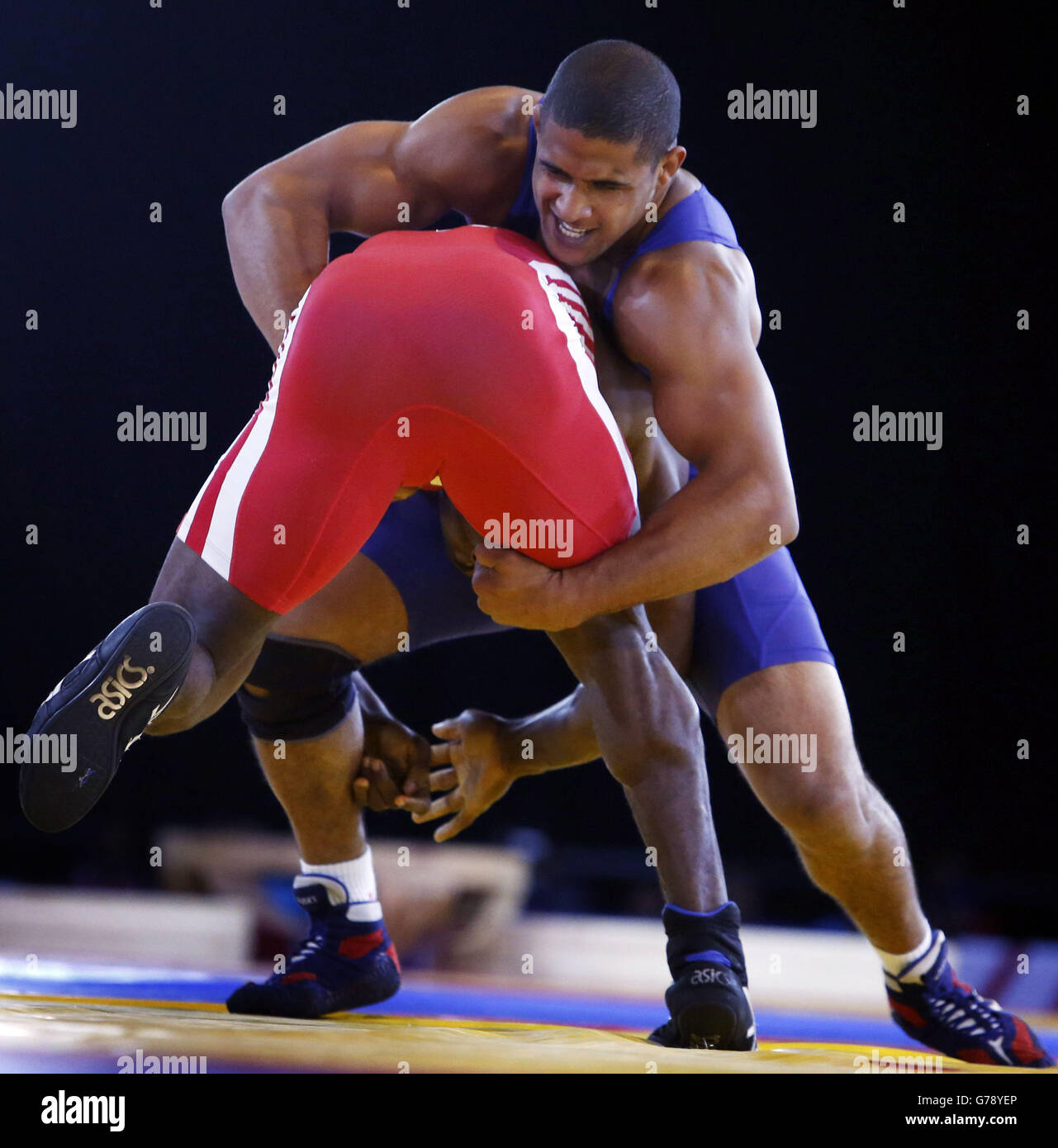 Wrestling match winner hi-res stock photography and images pic