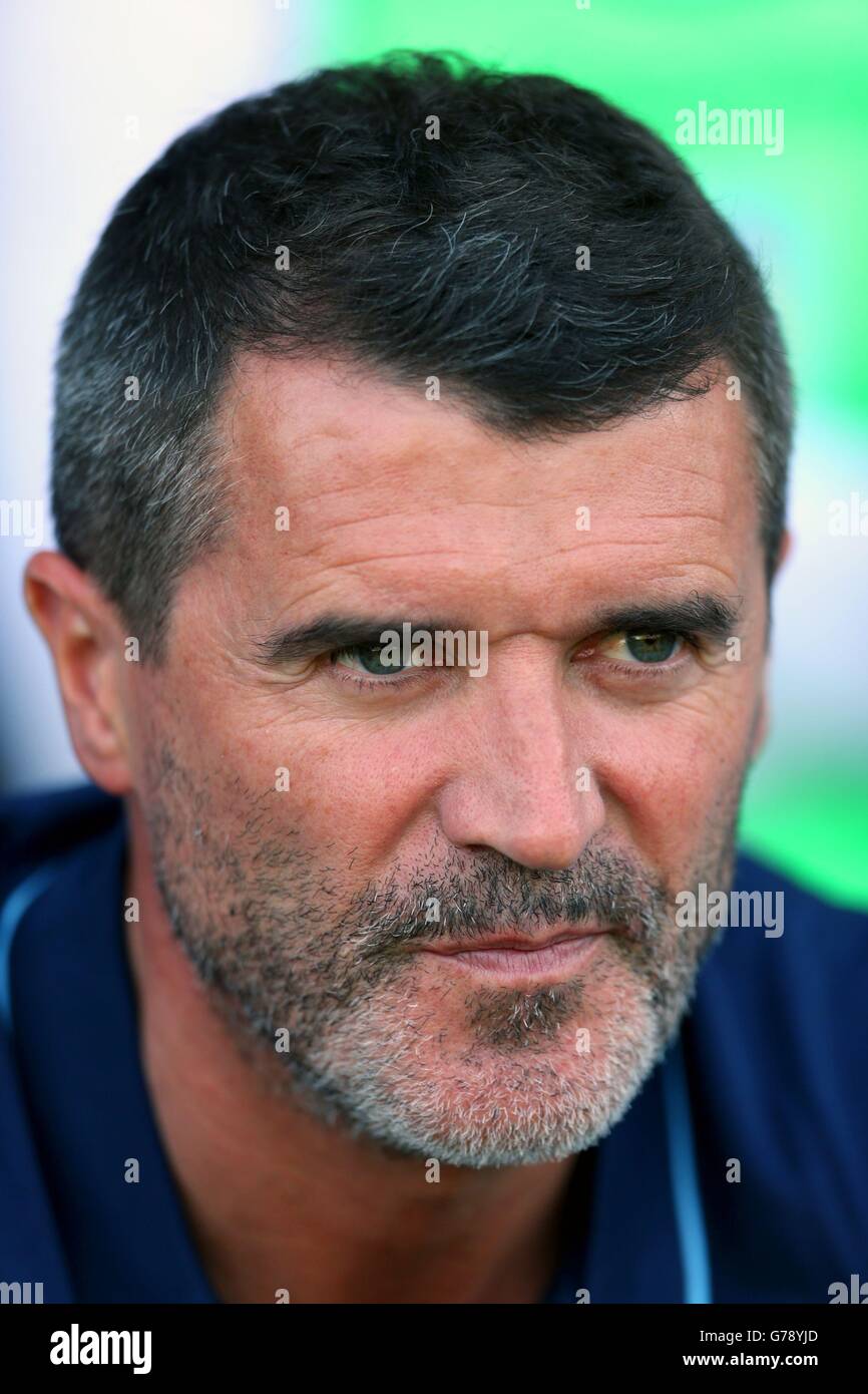 Aston Villa assistant manager Roy Keane during the pre-season friendly at the Proact Stadium, Chesterfield. Stock Photo