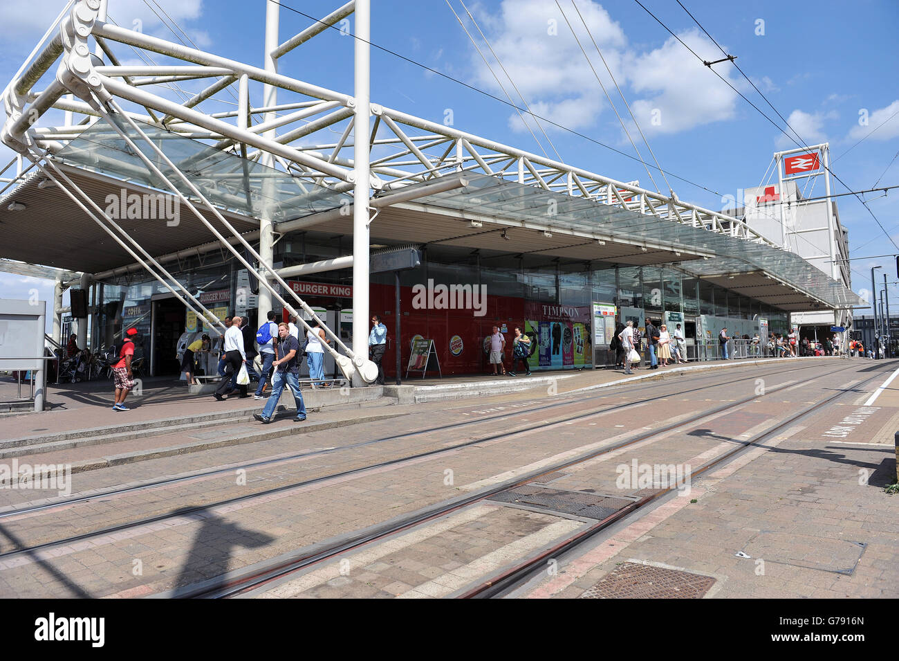 A general view of East Croydon station, in Croydon, Surrey. Stock Photo