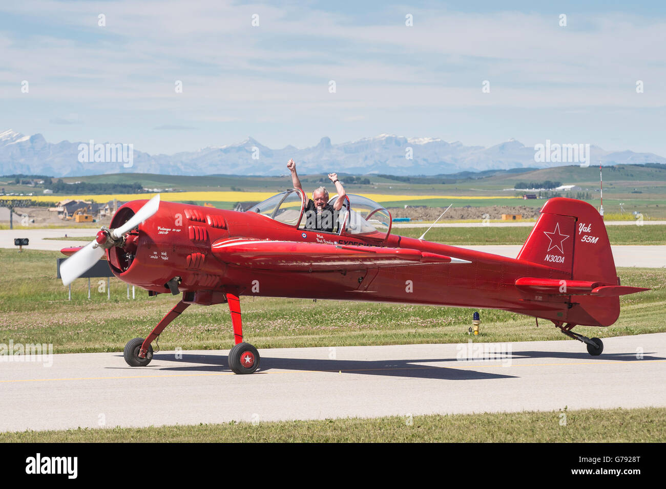 Yakovlev Yak 55M, Wings over Springbank, Springbank, Alberta, Canada Stock Photo