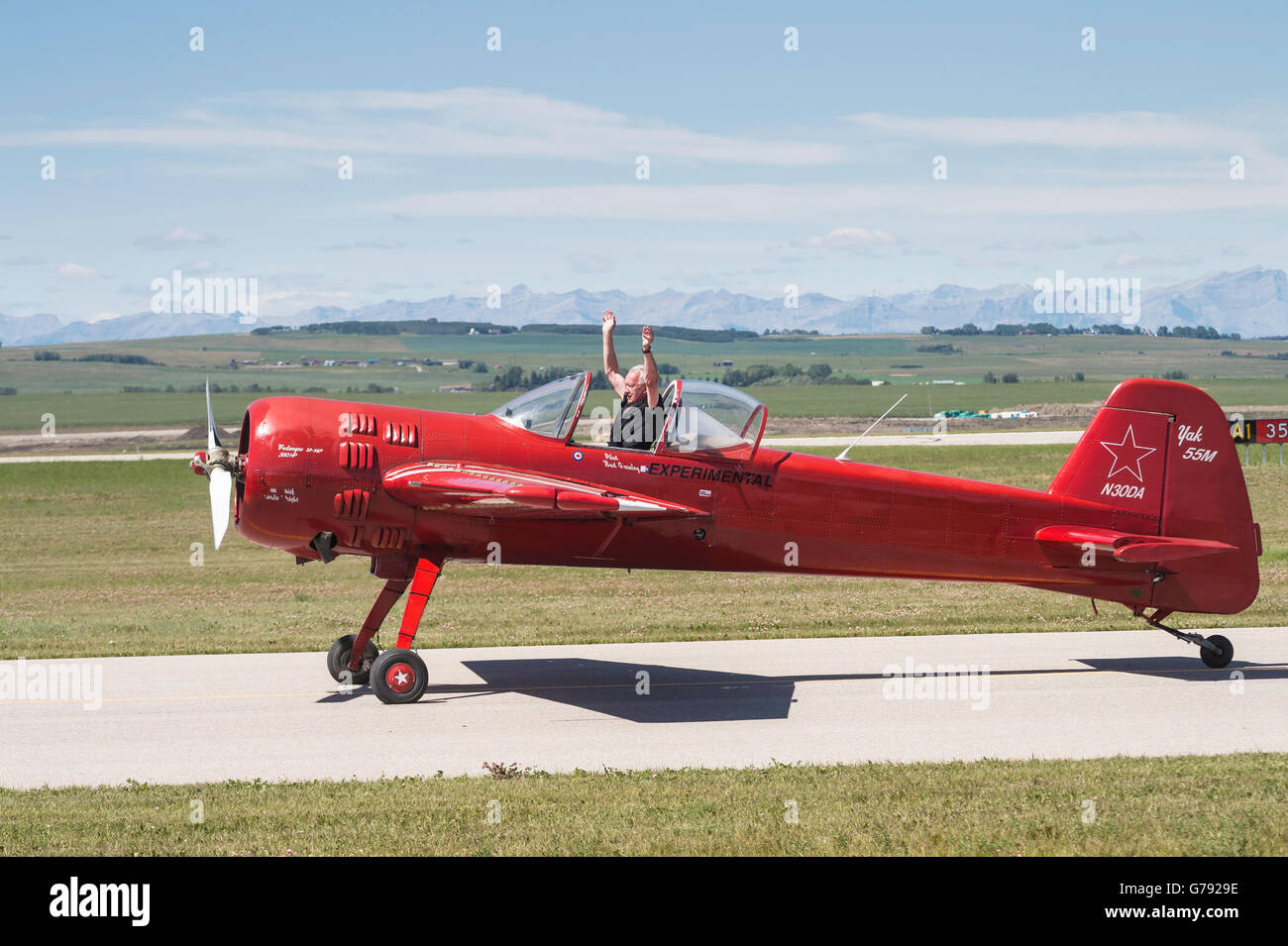 Yakovlev Yak 55M, Wings over Springbank, Springbank, Alberta, Canada Stock Photo