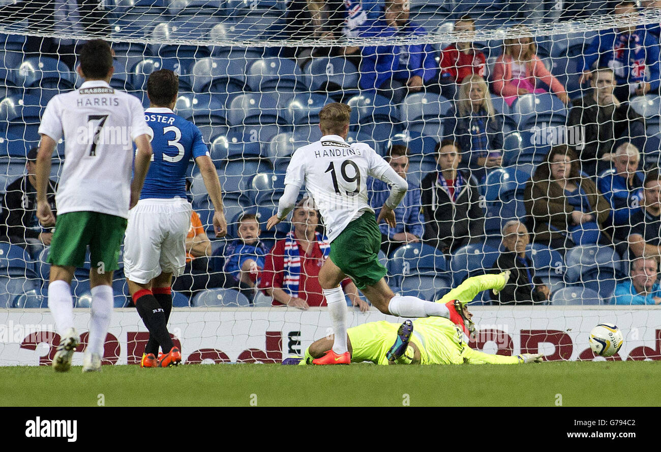 Soccer - Petrofac Training Cup - First Round South-West - Rangers v Hibernian - Ibrox Stock Photo