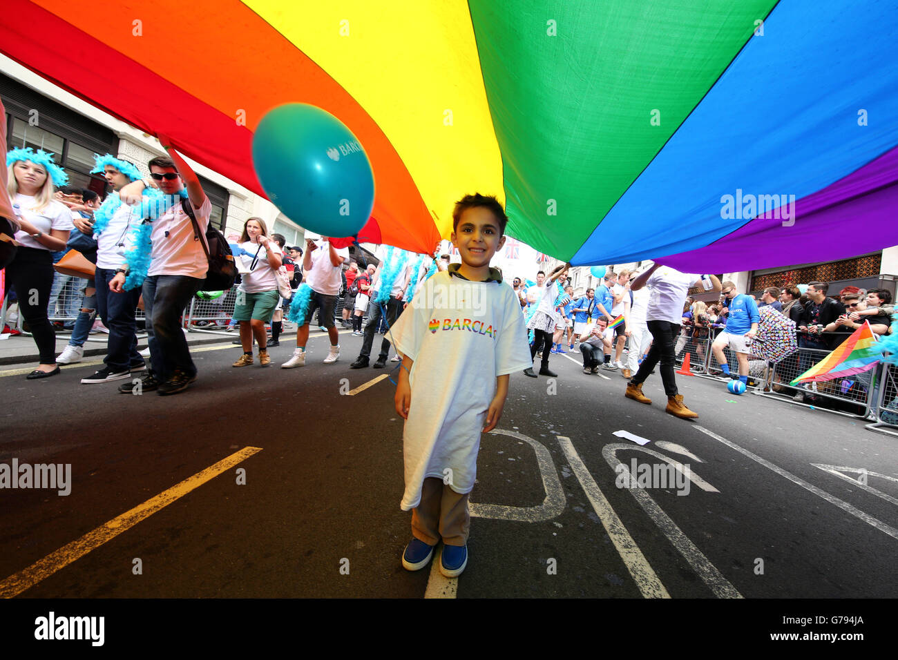 London, UK. 25th June 2016. Participants at the Pride London Parade in London where the theme is #nofilter Credit:  Paul Brown/Alamy Live News Stock Photo