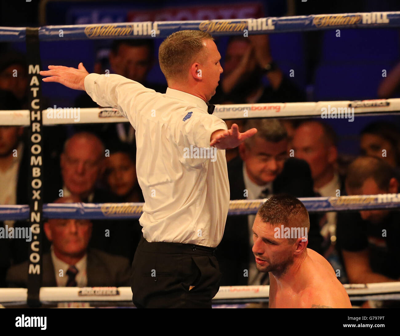 London, UK. 25th June, 2016. IBF World Heavyweight Championship Night. Dillian Whyte fights Ivica Bacurin. Whyte won by K-O in round 6 Stock Photo