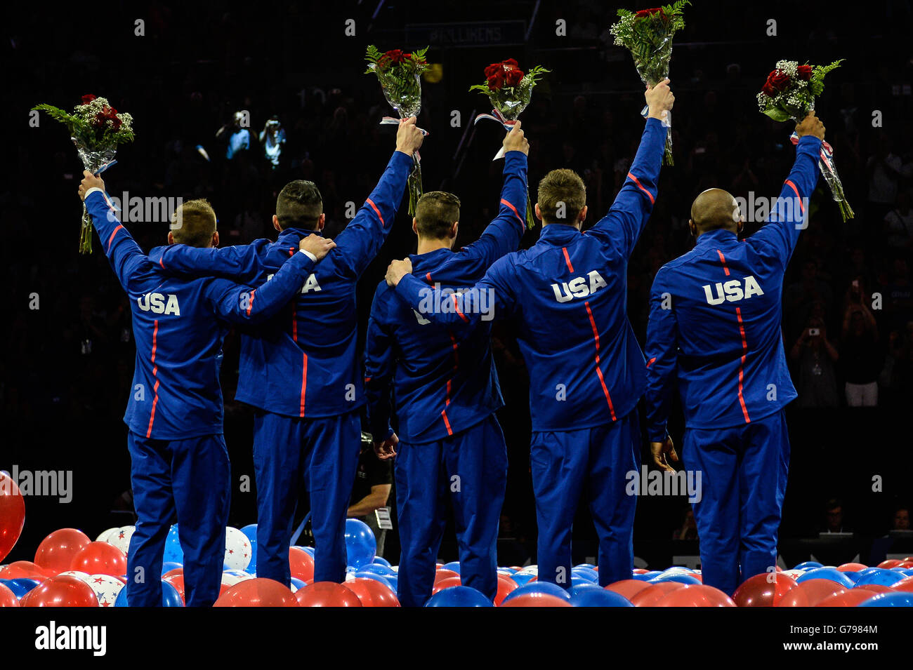 St Louis Missouri Usa 25th June 16 Chris Brooks Jake Dalton John Orozco Sam Mikulak And Alex Naddour Celebrate After Being Named To The 16 Us Men S Gymnastics Olympic Team During The St Louis Missouri Usa 25th June 16 Chris Brooks Jake Dalton John Orozco Sam Mikulak And Alex Naddour Celebrate After Being Named To The 16 Us Men S Gymnastics Olympic Team During The