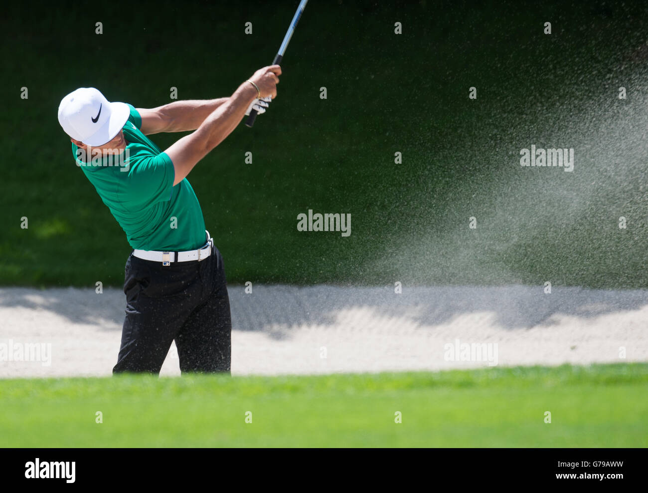 Pulheim, Germany. 26th June, 2016. Denmark's Thorbjorn Olesen in action at the Golf International Open in Pulheim, Germany, 26 June 2016. Photo: BERND THISSEN/dpa/Alamy Live News Stock Photo