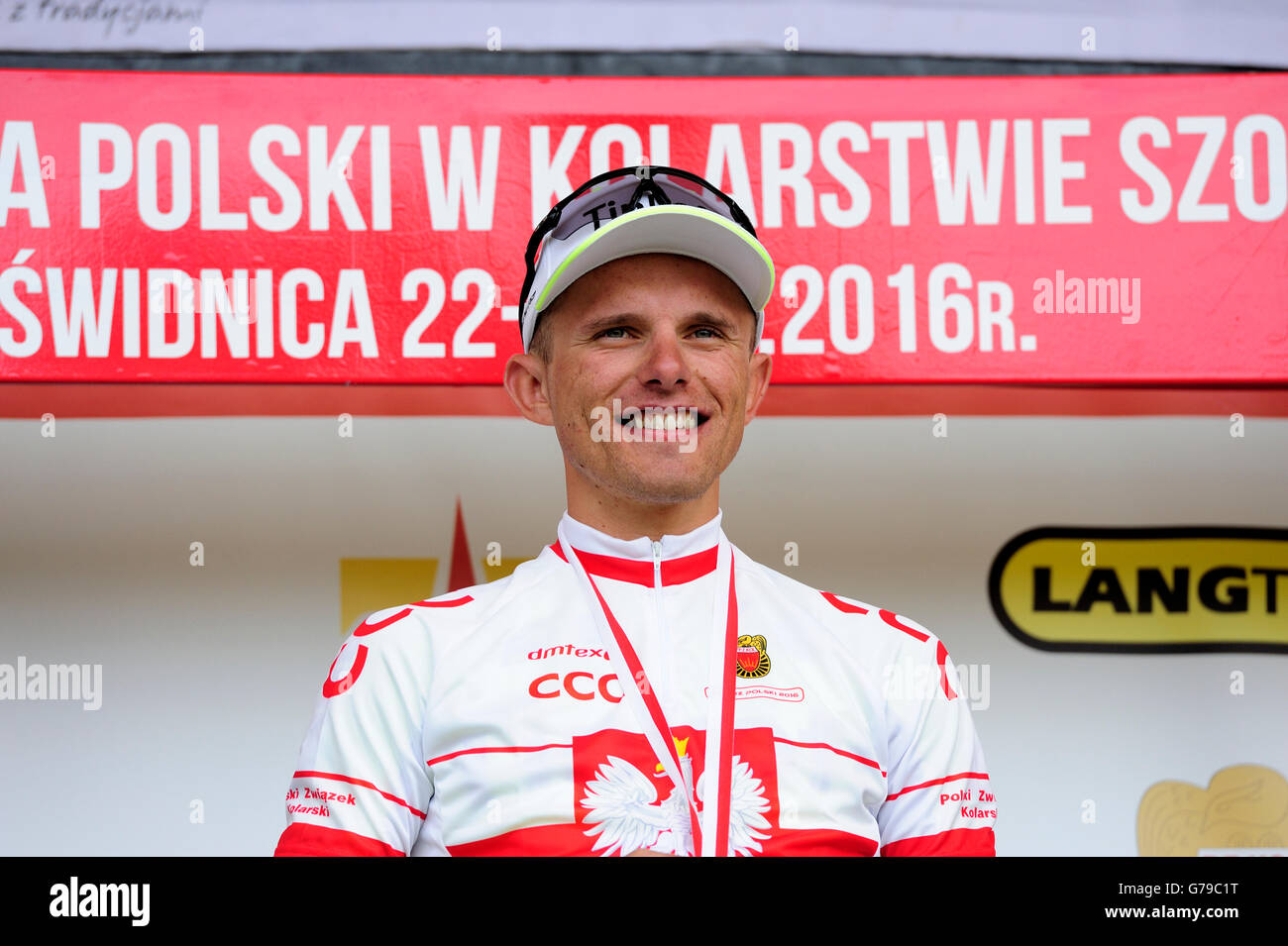 Swidnica, Poland. 26 nd June, 2016. Polish Championship in road cycling 2016, Rafal Majka Polish champion, 2 2016 Credit:  Kazimierz Jurewicz/Alamy Live News Stock Photo