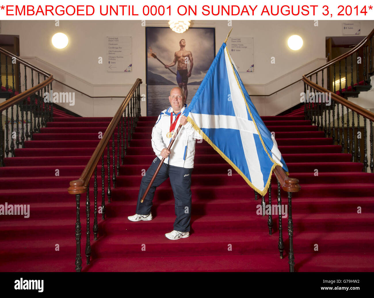 Scotland's Flag Bearer for the closing ceremony Alex Marshall during the photocall at Scotland