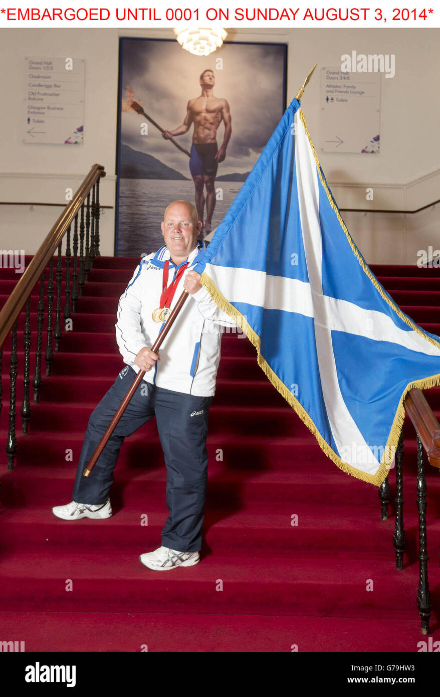 Scotland's Flag Bearer for the closing ceremony Alex Marshall during the photocall at Scotland