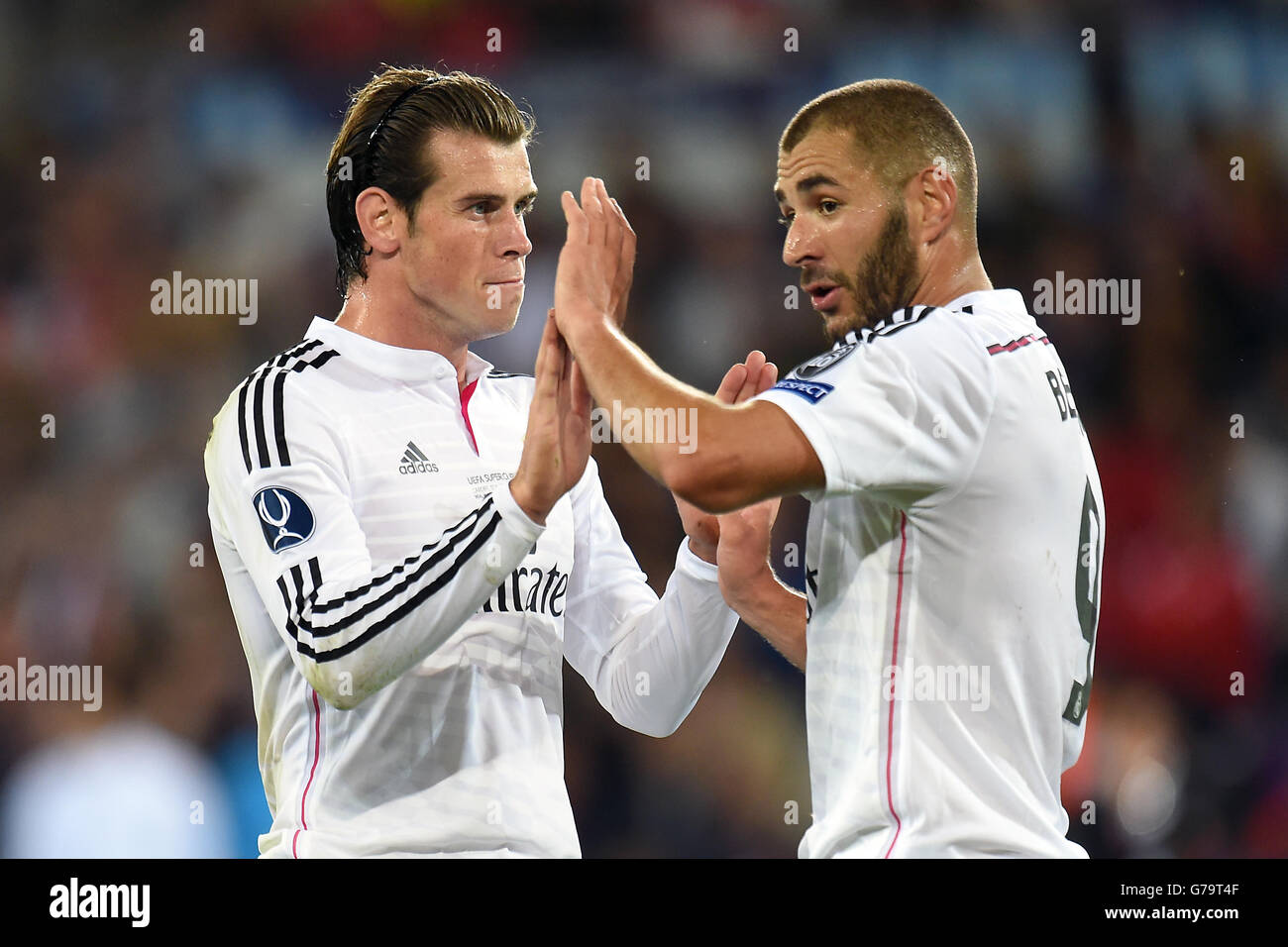Real Madrid's Gareth Bale (left) and Karim Benzema (right Stock Photo -  Alamy