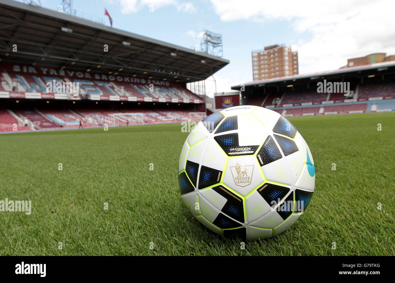 The Nike Ordem, the Official ball for the 2014-15 Premier League at Upton  Park, London Stock Photo - Alamy