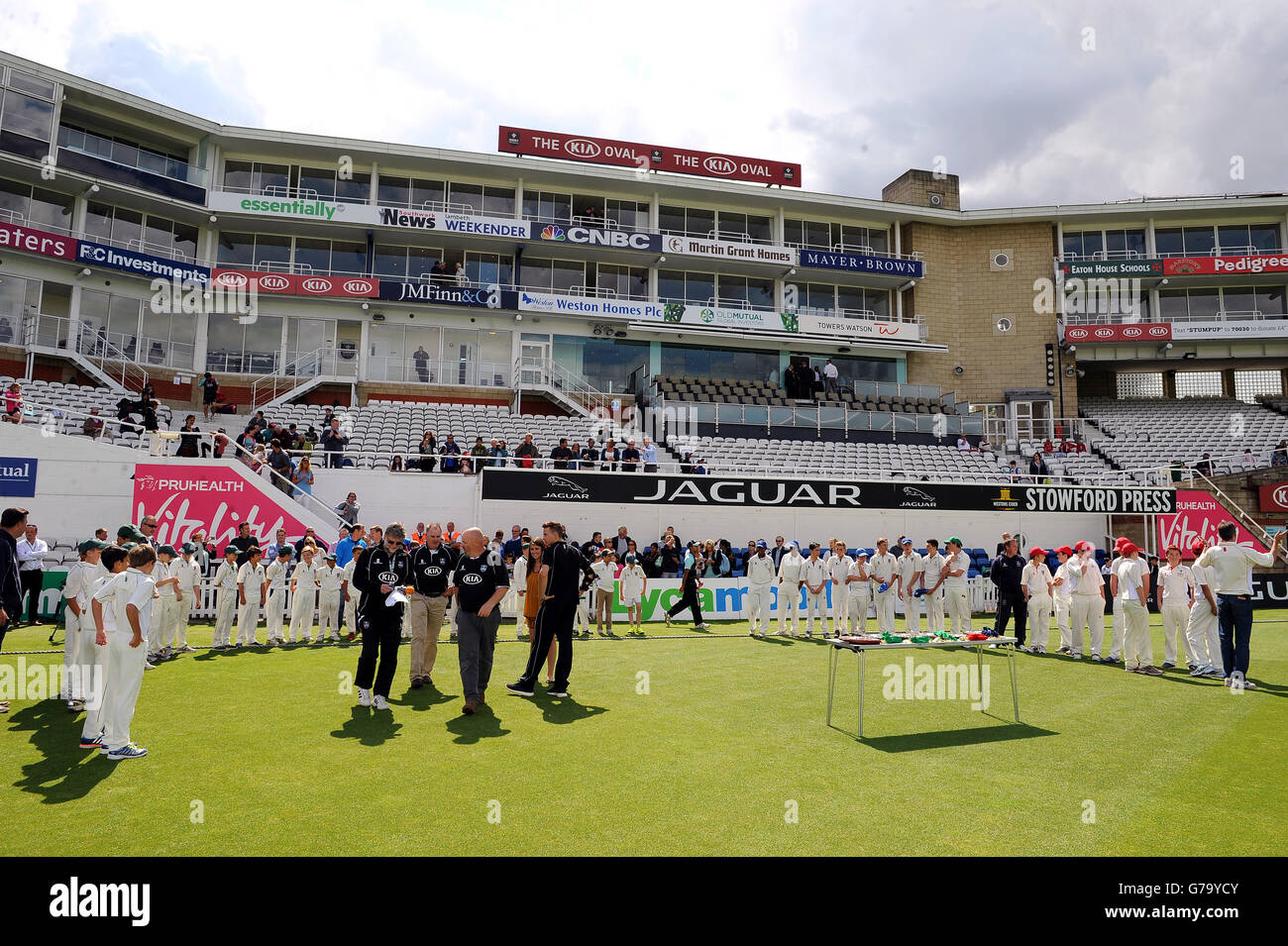 The district cricket presentation takes place on the pitch hires stock