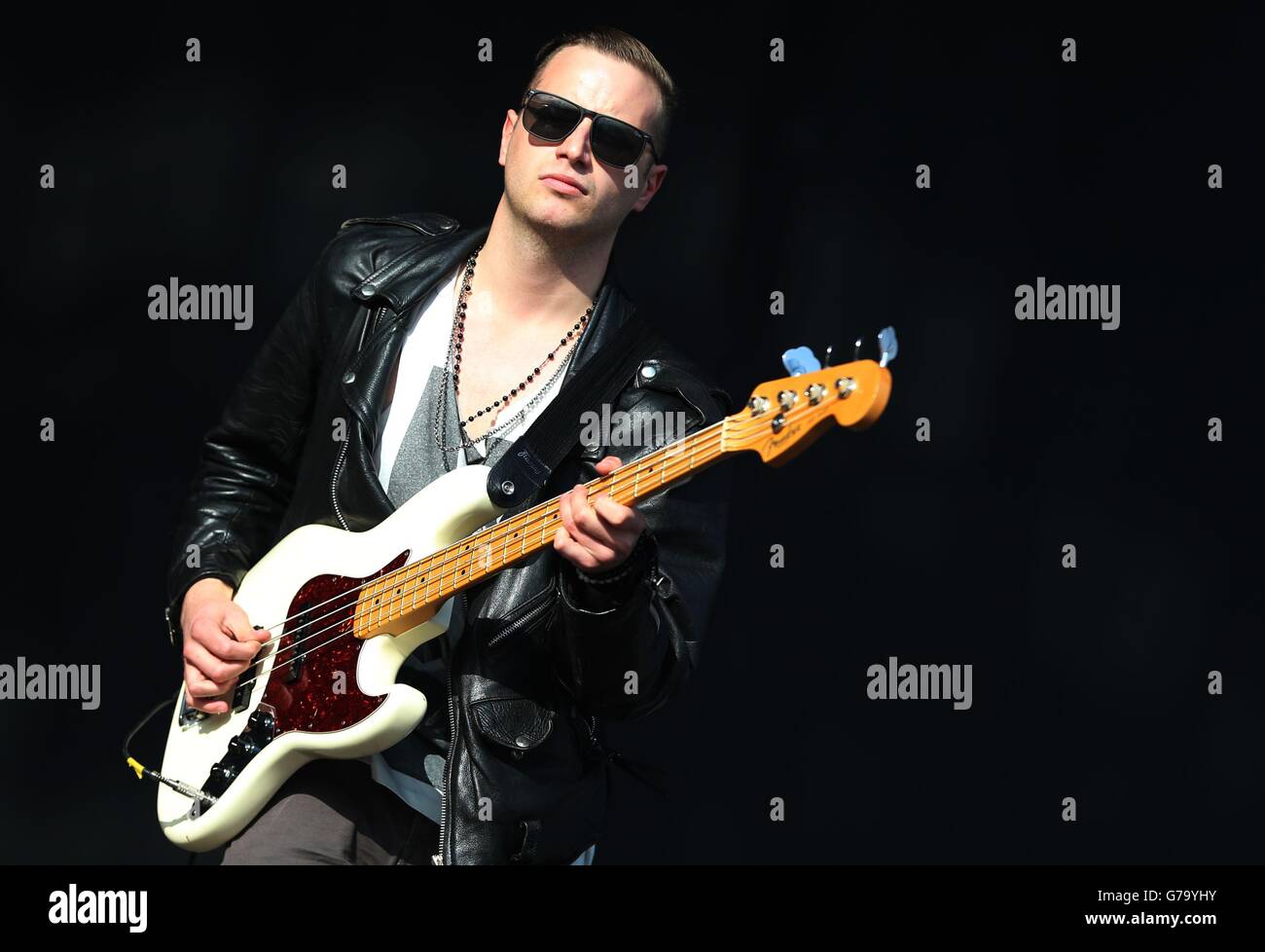 Chris Sloan of Belfast Band Go Wolf at the Tennants Vital music festival at Boucher Road in Belfast. Stock Photo