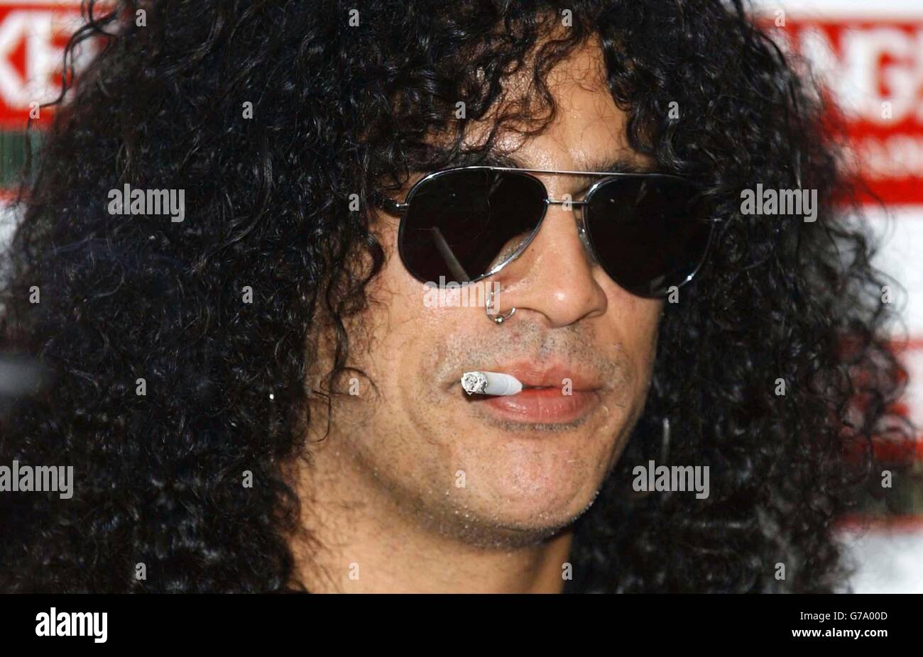 Slash from Velvet Revolver arrives for the 11th annual Kerrang! Awards at The Brewery in east London, organised by the rock music magazine Kerrang!. Stock Photo