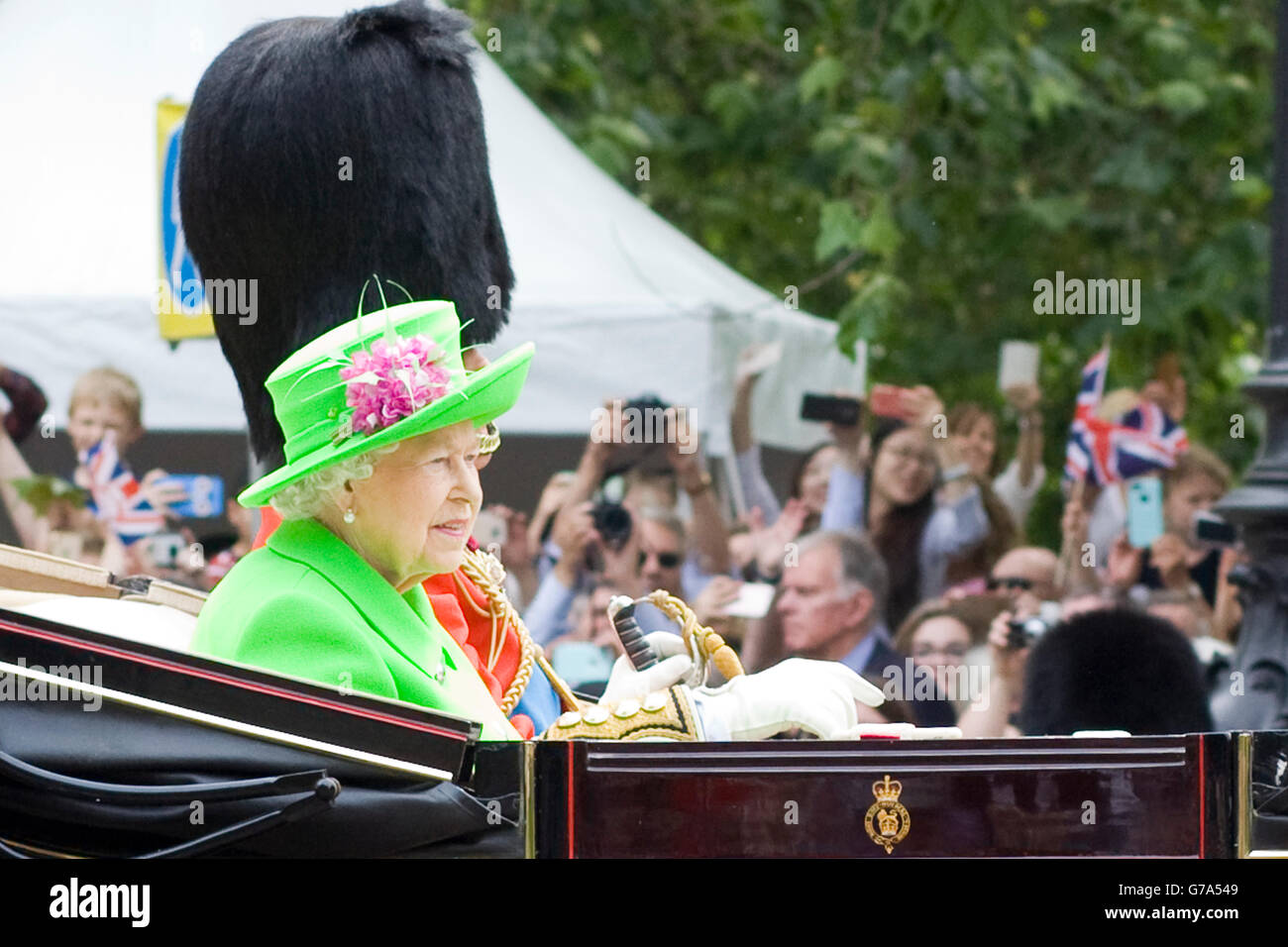 Her Royal Highness Queen Elizabeth 11 with Prince Phillip Stock Photo