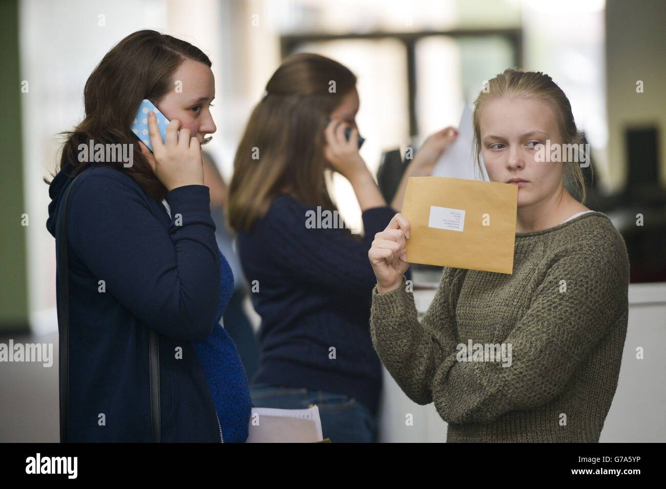 Open their a level exam results hi-res stock photography and images - Alamy