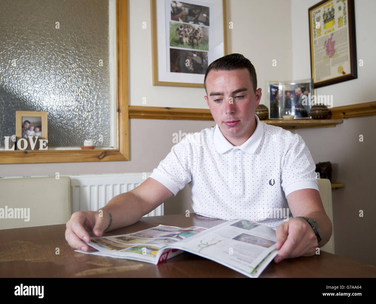 Davey Graham at his home in Clifton, Nottingham. The former soldier was