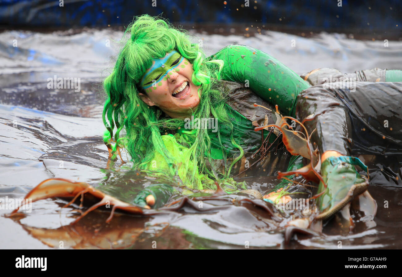 World Gravy Wrestling Championships Stock Photo Alamy
