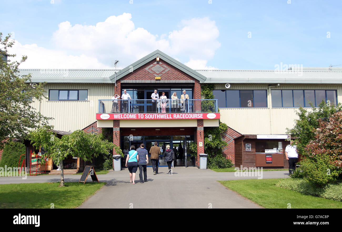 Horse Racing - Southwell Racecourse. A general view of Southwell racecourse Stock Photo