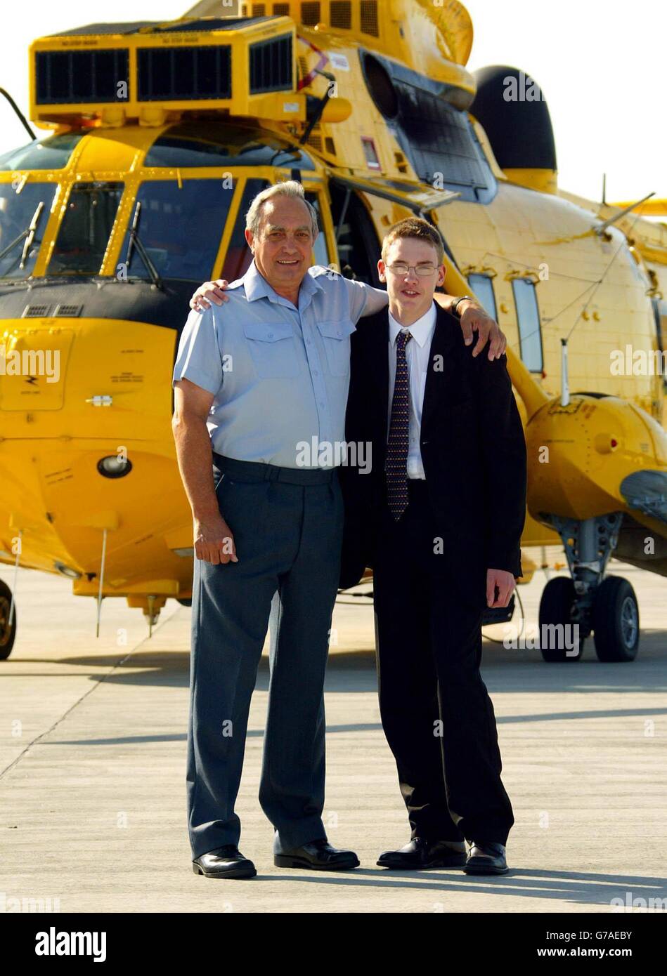 Bob Pountney retires at RAF Kinloss Stock Photo