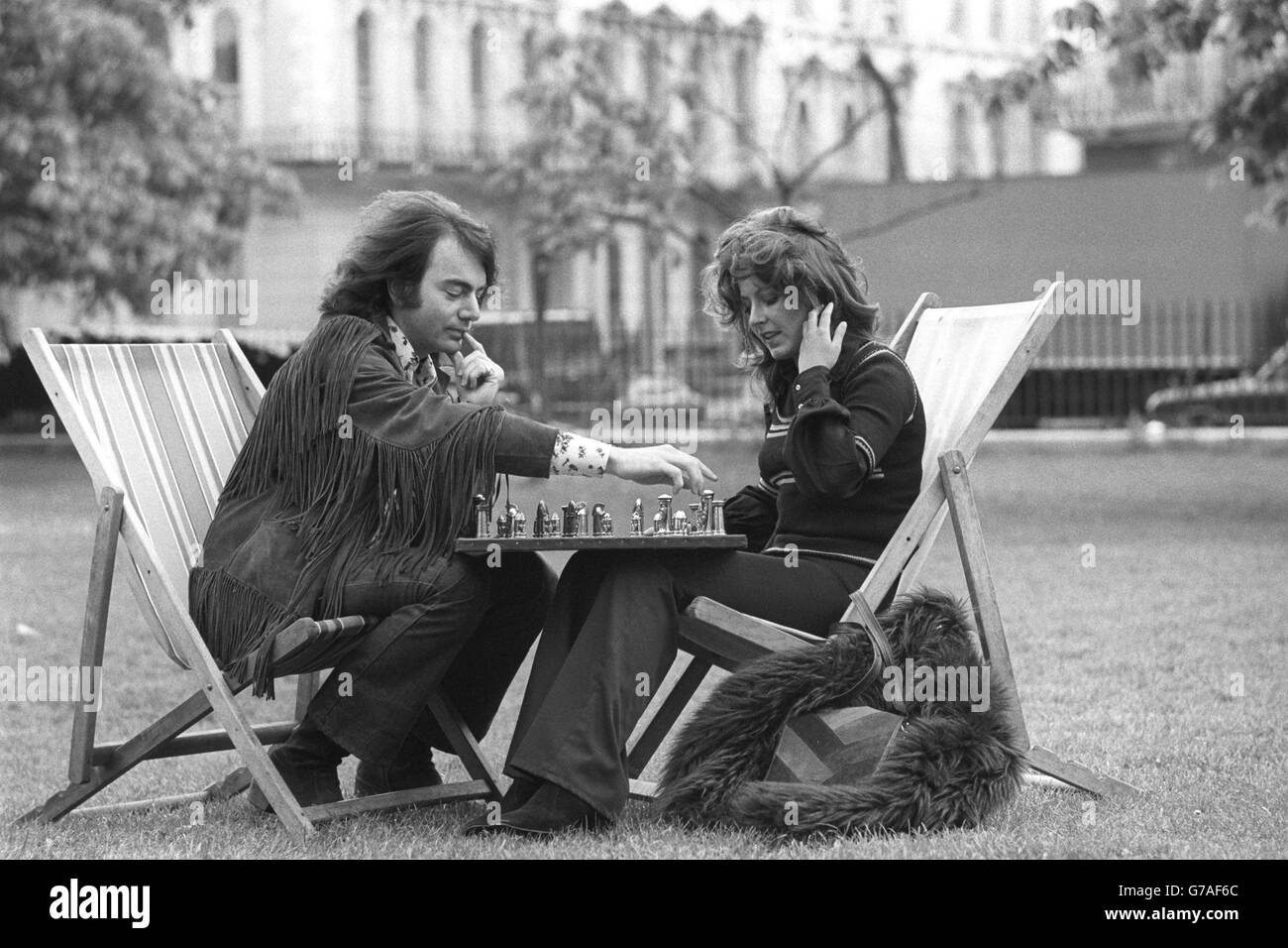 Music - Neil Diamond and Joy Anderson - Hyde Park, London Stock Photo