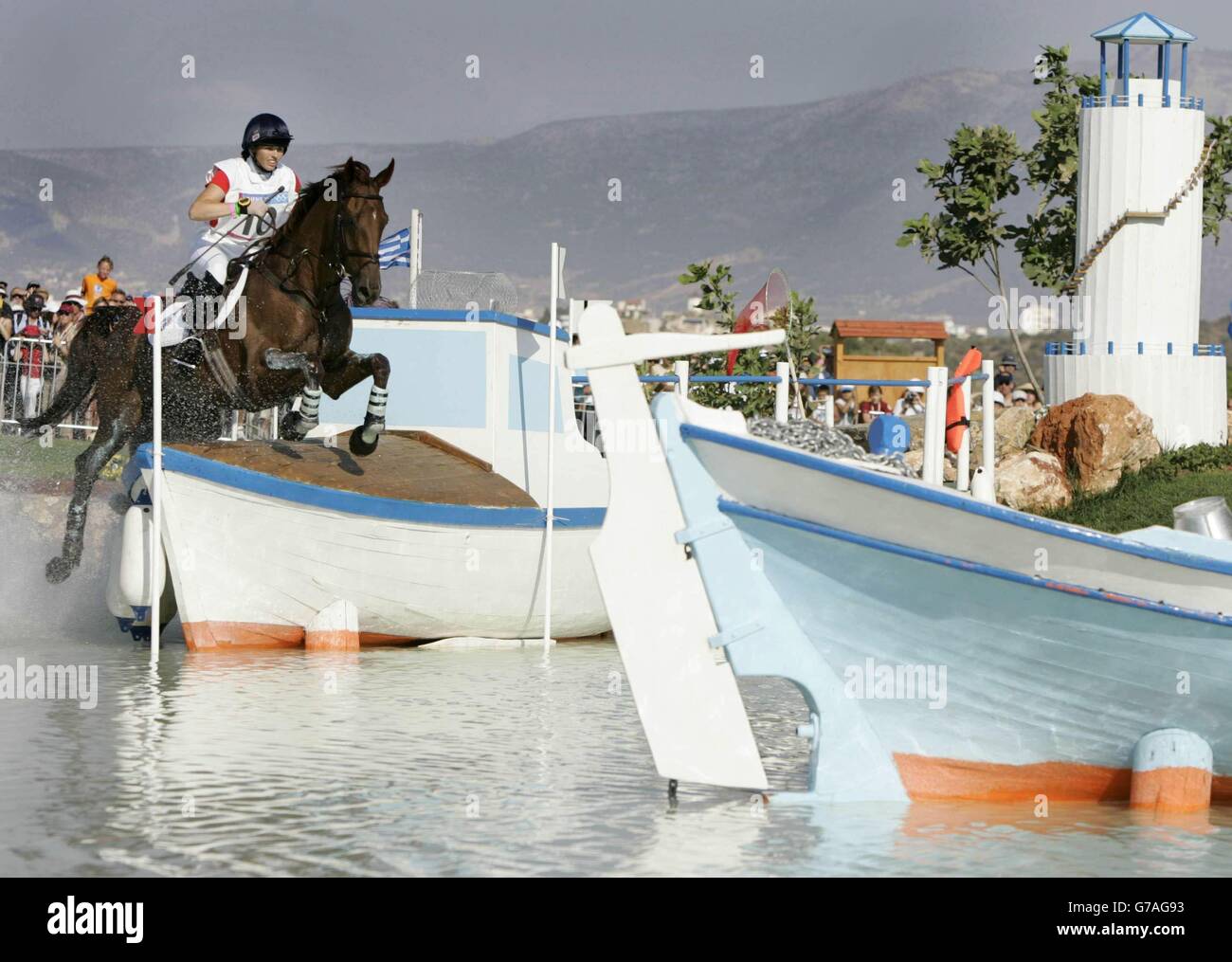 Athens Cross Country Equestrian. Britain's Brakewell competes