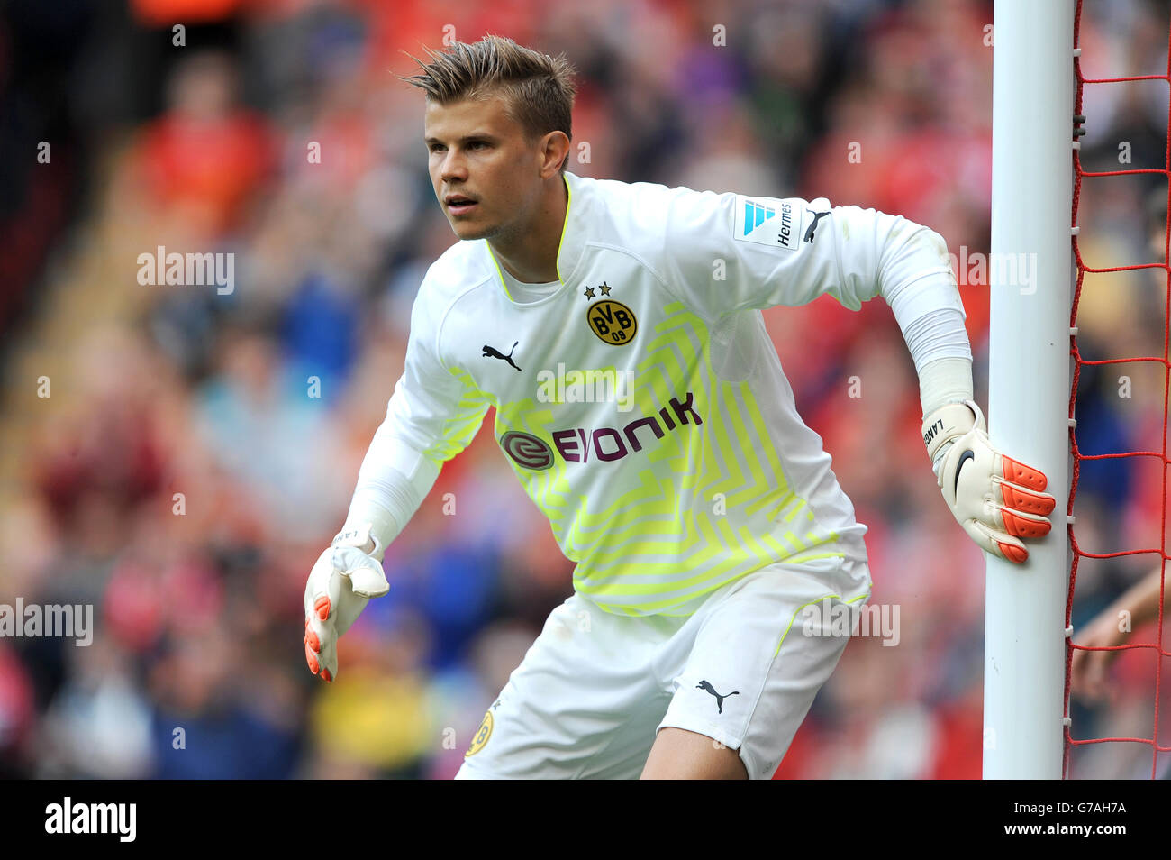 Soccer - Pre Season Friendly - Liverpool v Borussia Dortmund - Anfield. Mitchell Langerak, Borussia Dortmund goalkeeper Stock Photo