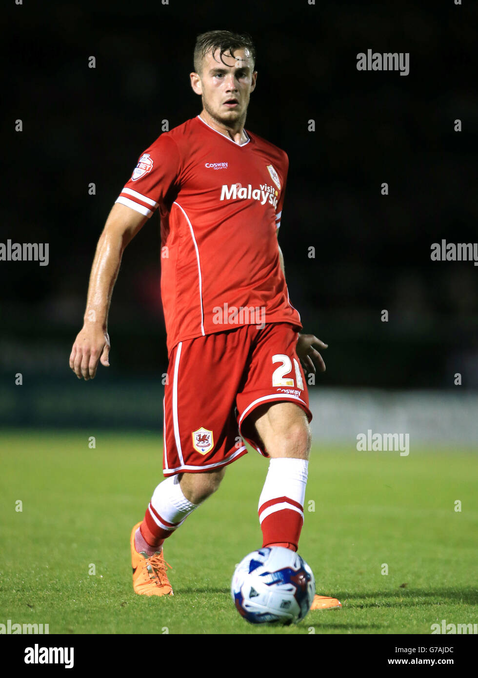 Cardiff City's Joe Ralls , during the Capital One Cup First Round match at Sixfields Stadium, Northampton. Stock Photo