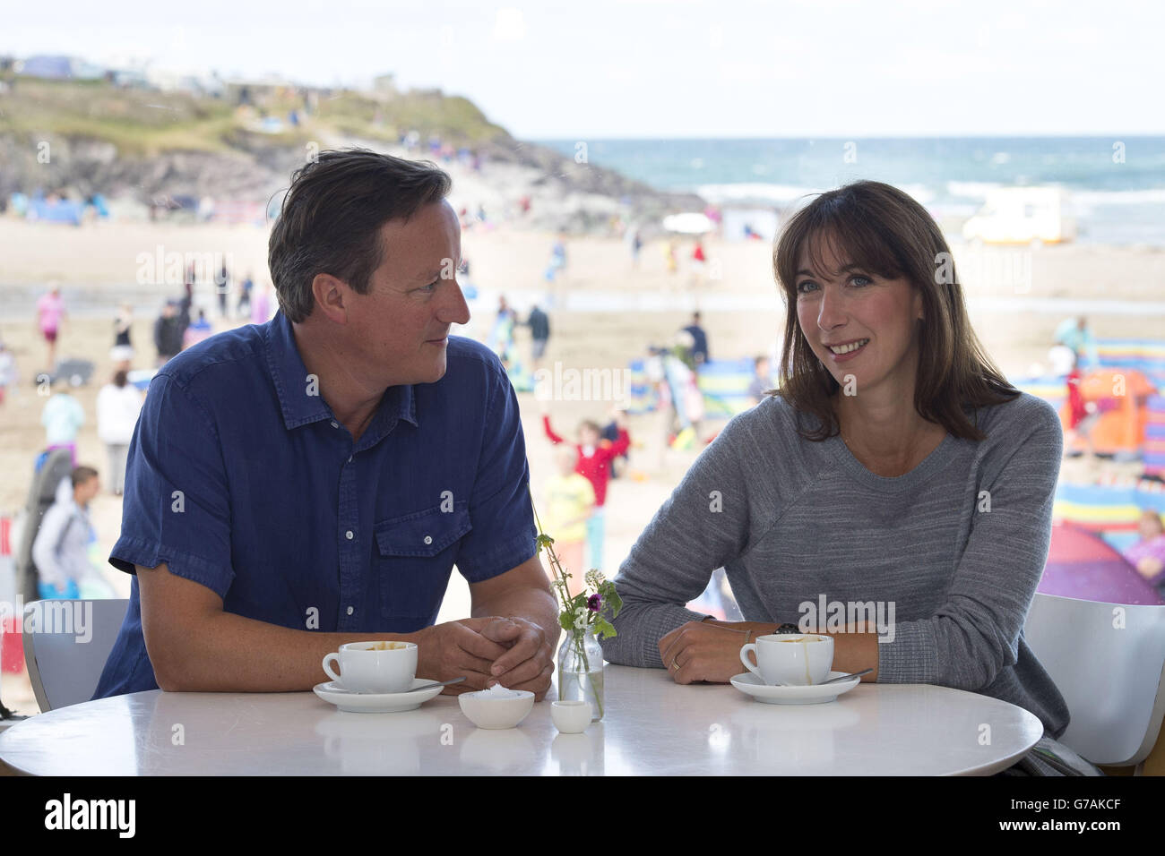 Camerons on holiday Stock Photo