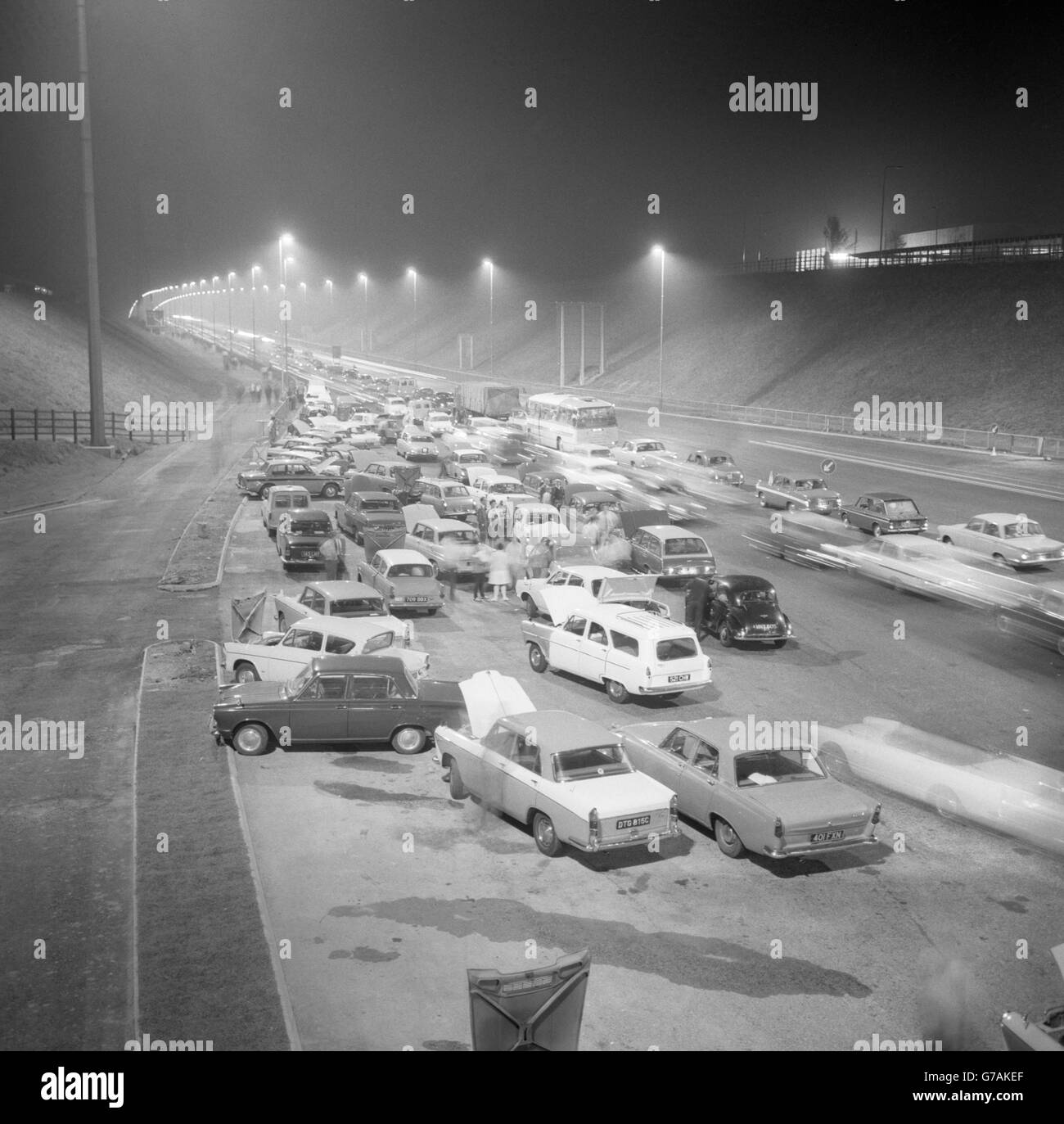 Transport Overheating Cars Severn Bridge Aust, Gloucestershire