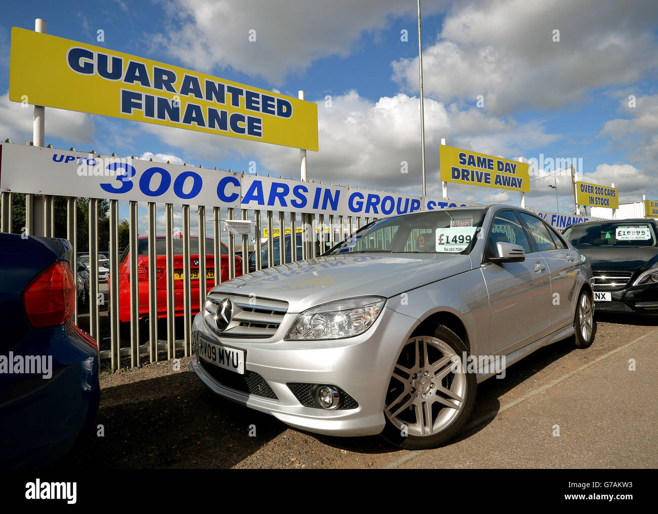 New used car sales stock Stock Photo Alamy