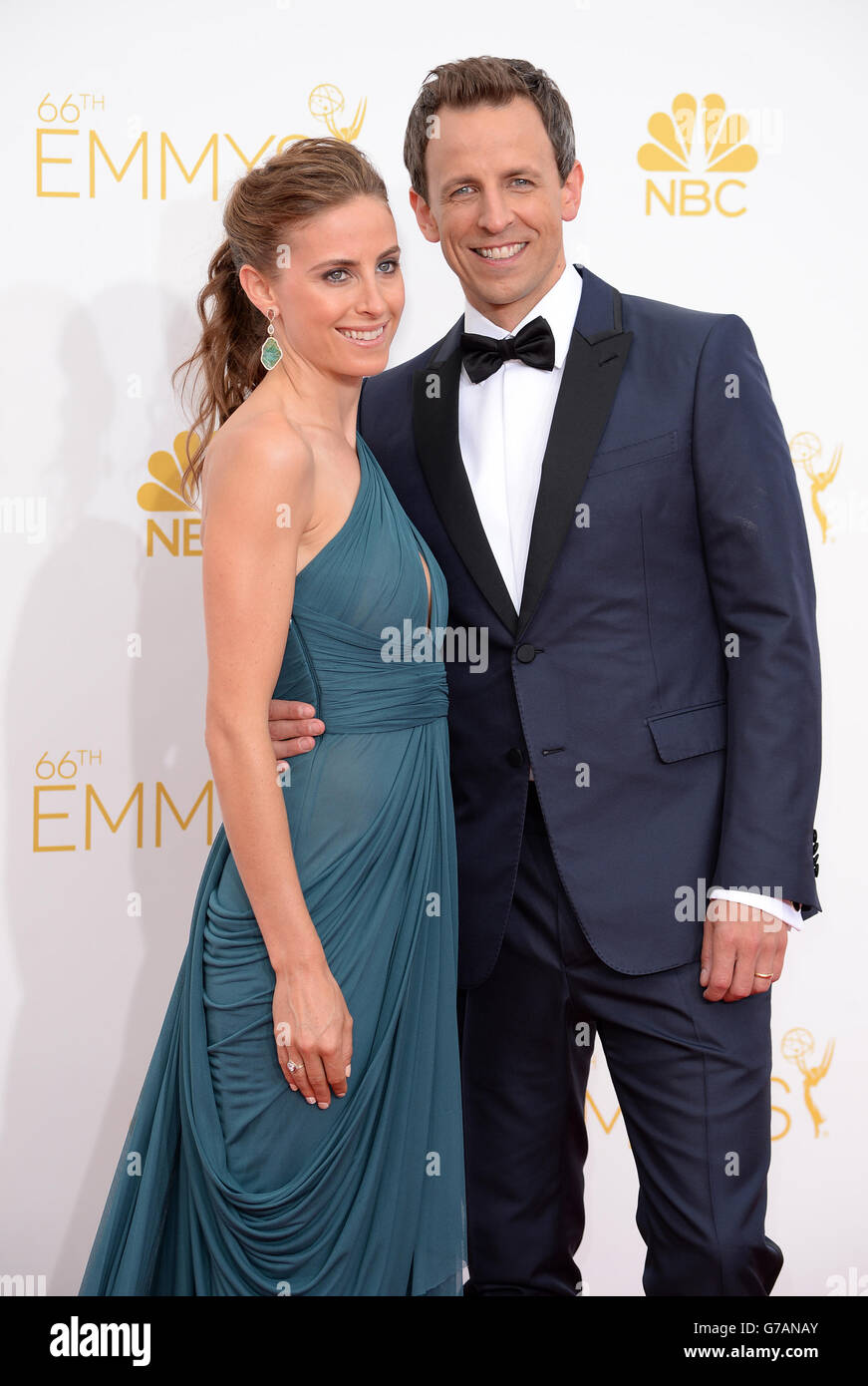 66th primetime emmy awards arrivals los angeles seth meyers and